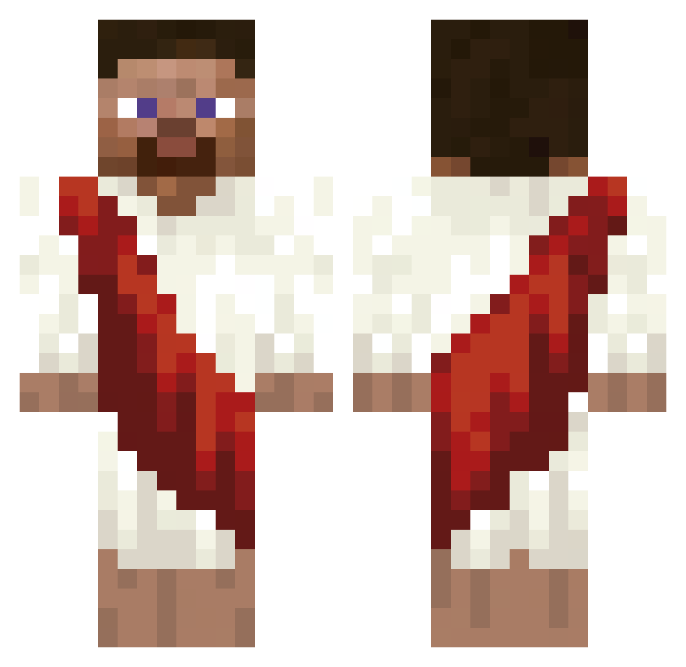 lizardddd16 Minecraft skin, front and back view