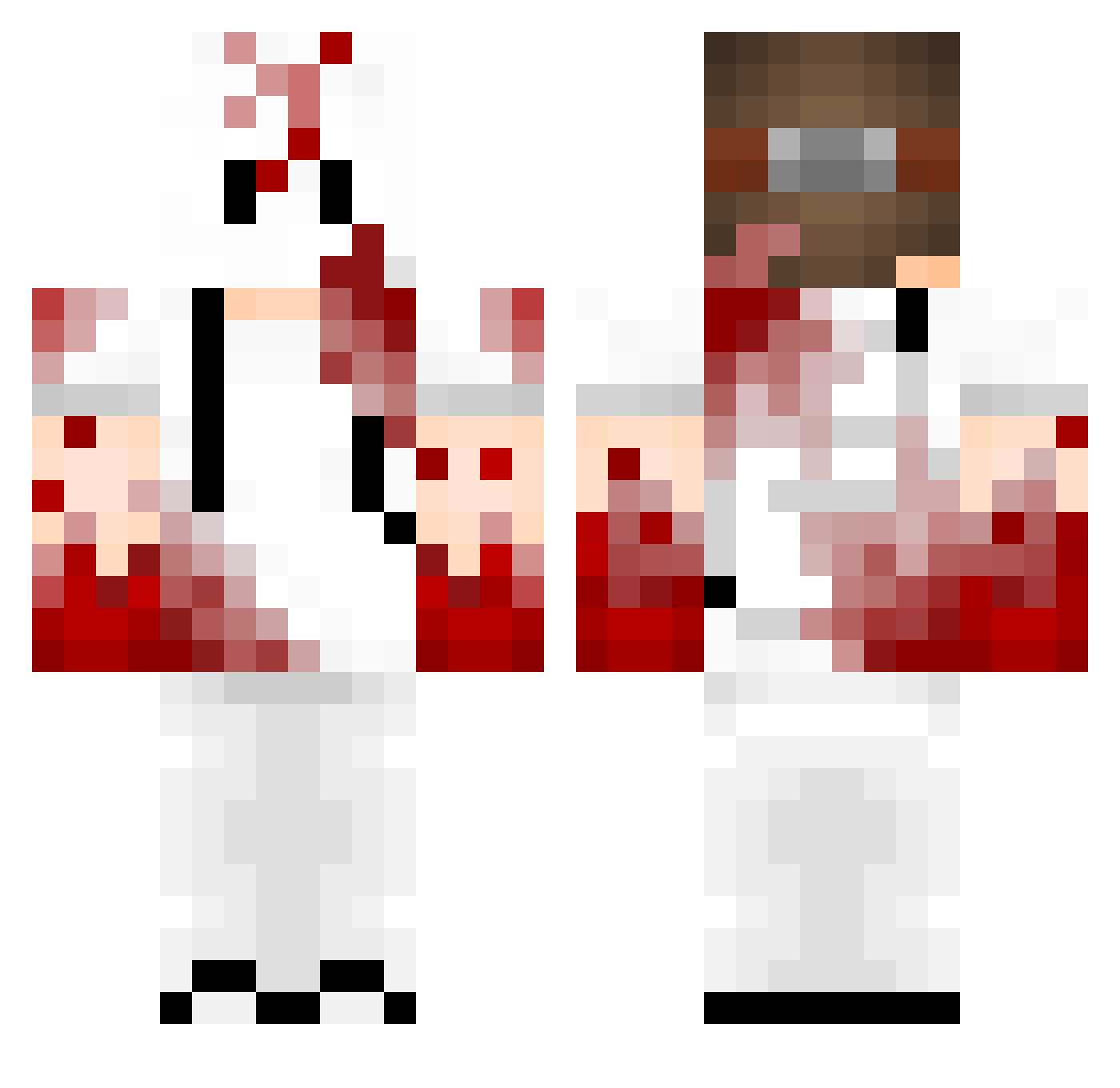 lulwaa Minecraft skin, front and back view