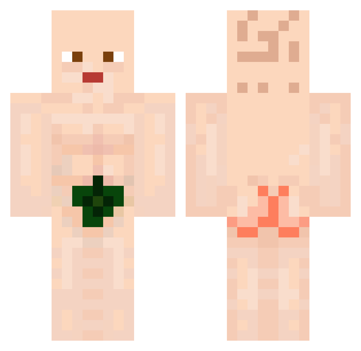 HoRToiQ Minecraft skin, front and back view