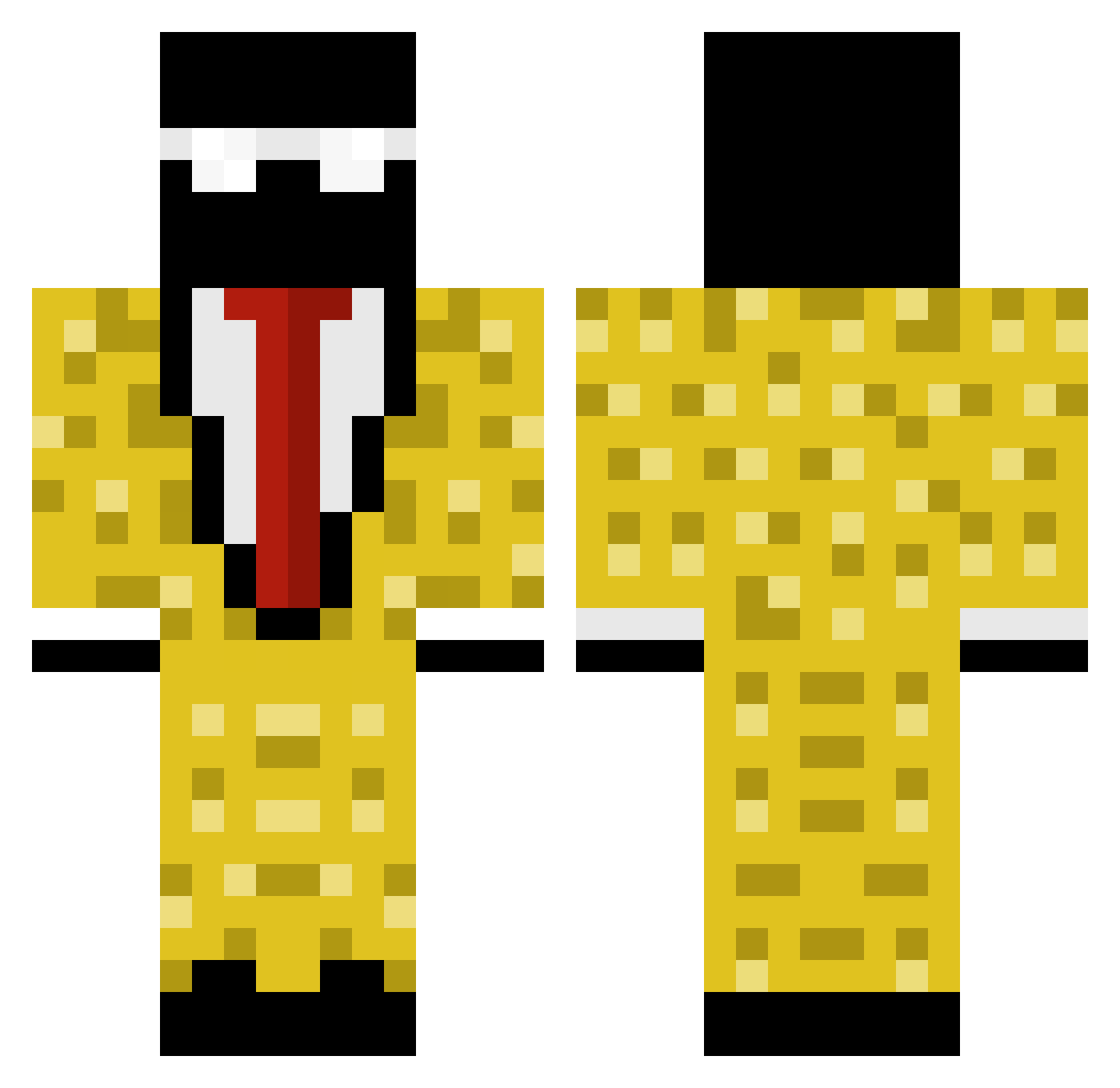 SlavoPK Minecraft skin, front and back view