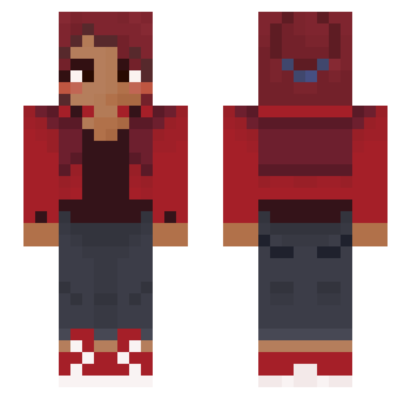 KausRidge Minecraft skin, front and back view