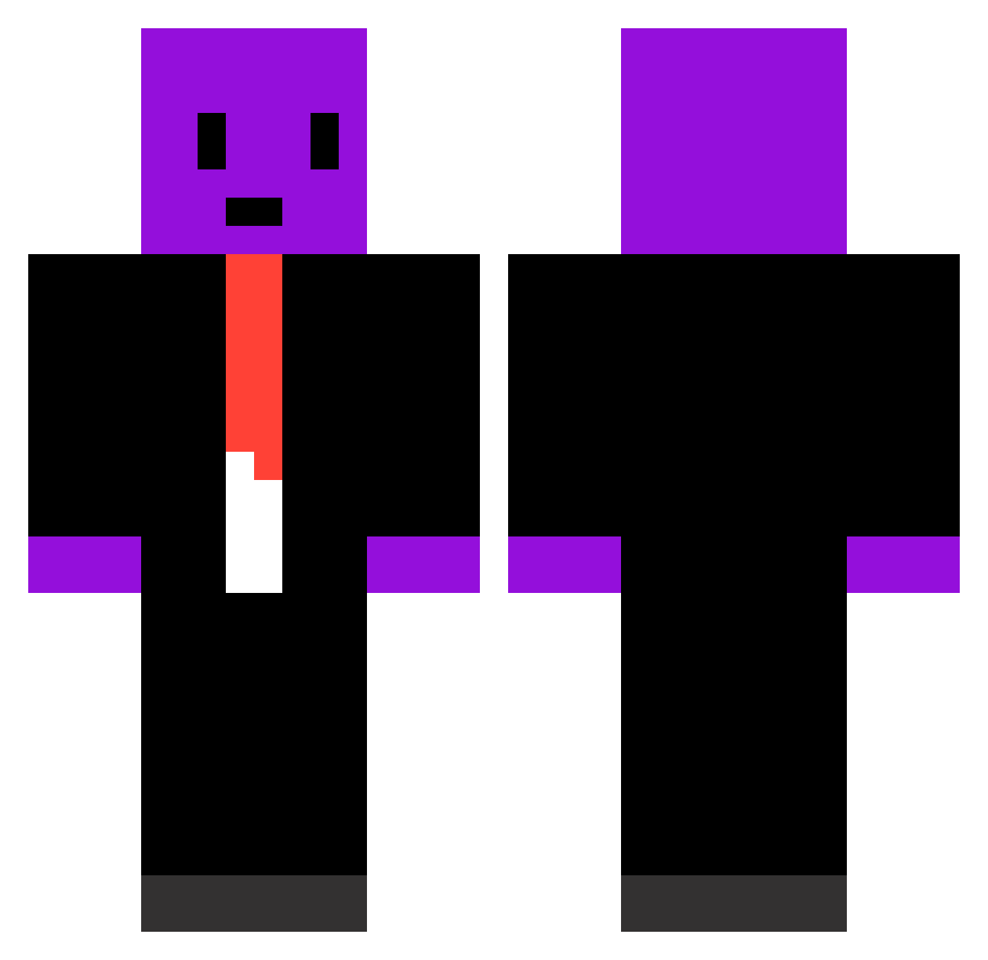 SpeziVB Minecraft skin, front and back view