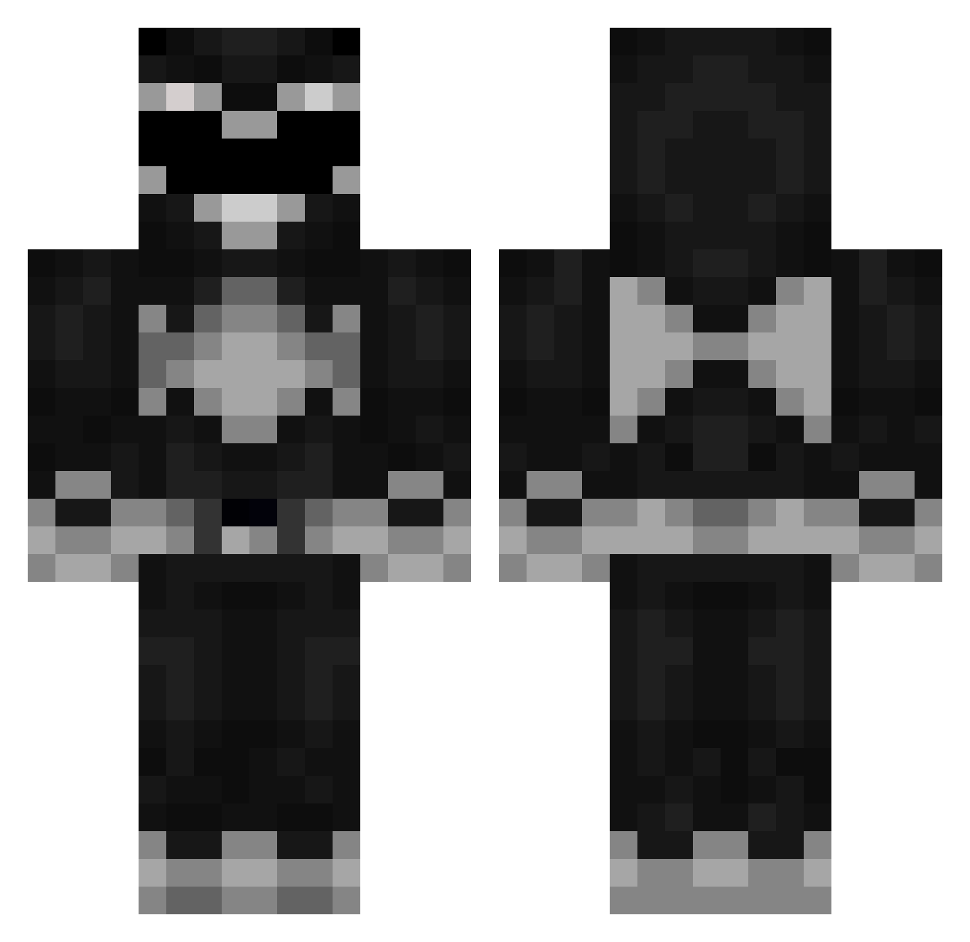 Crocodxle2 Minecraft skin, front and back view