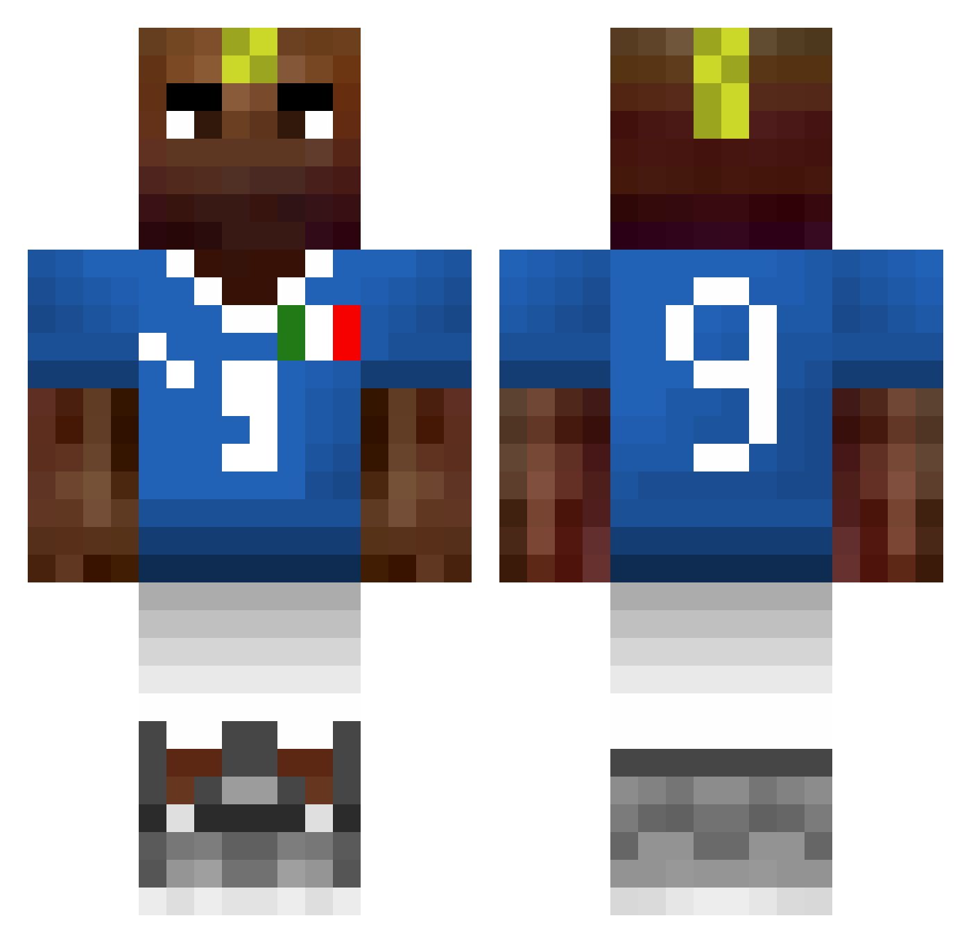 fetitolll Minecraft skin, front and back view