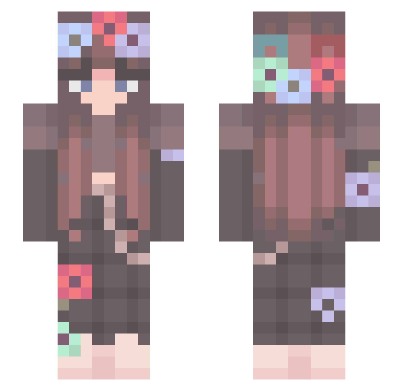 Ardyce Minecraft skin, front and back view