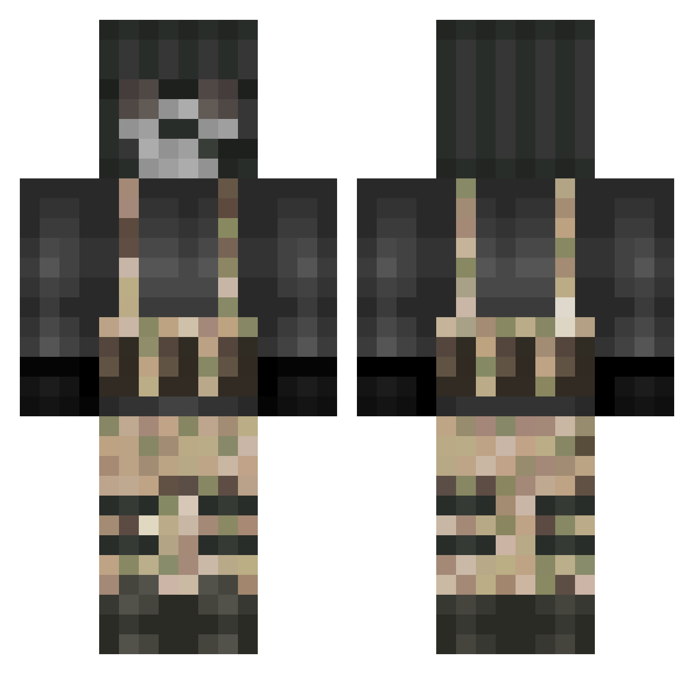 Patrick4332 Minecraft skin, front and back view