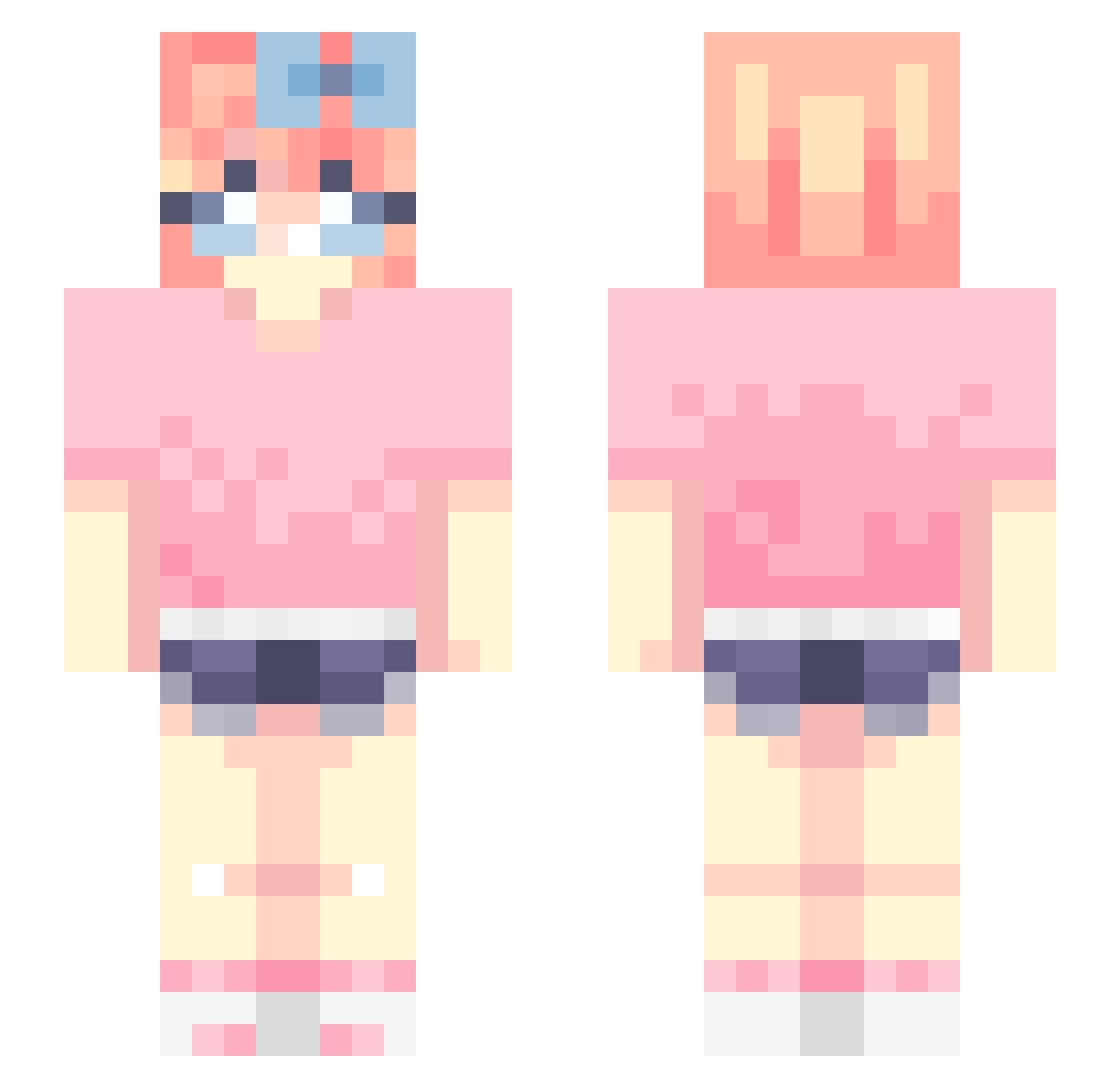 Bacteria_prime Minecraft skin, front and back view