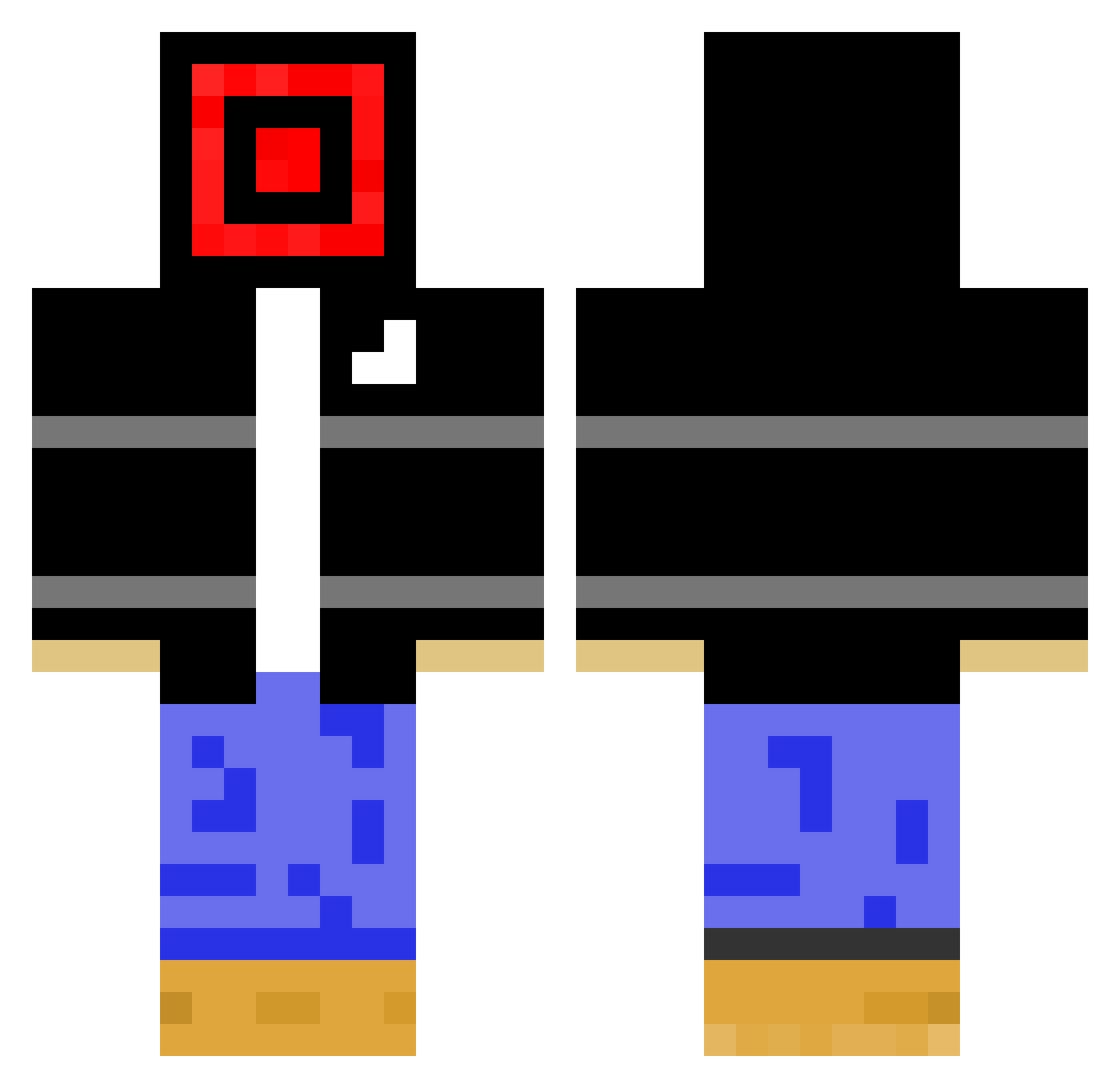 LogMan5382 Minecraft skin, front and back view