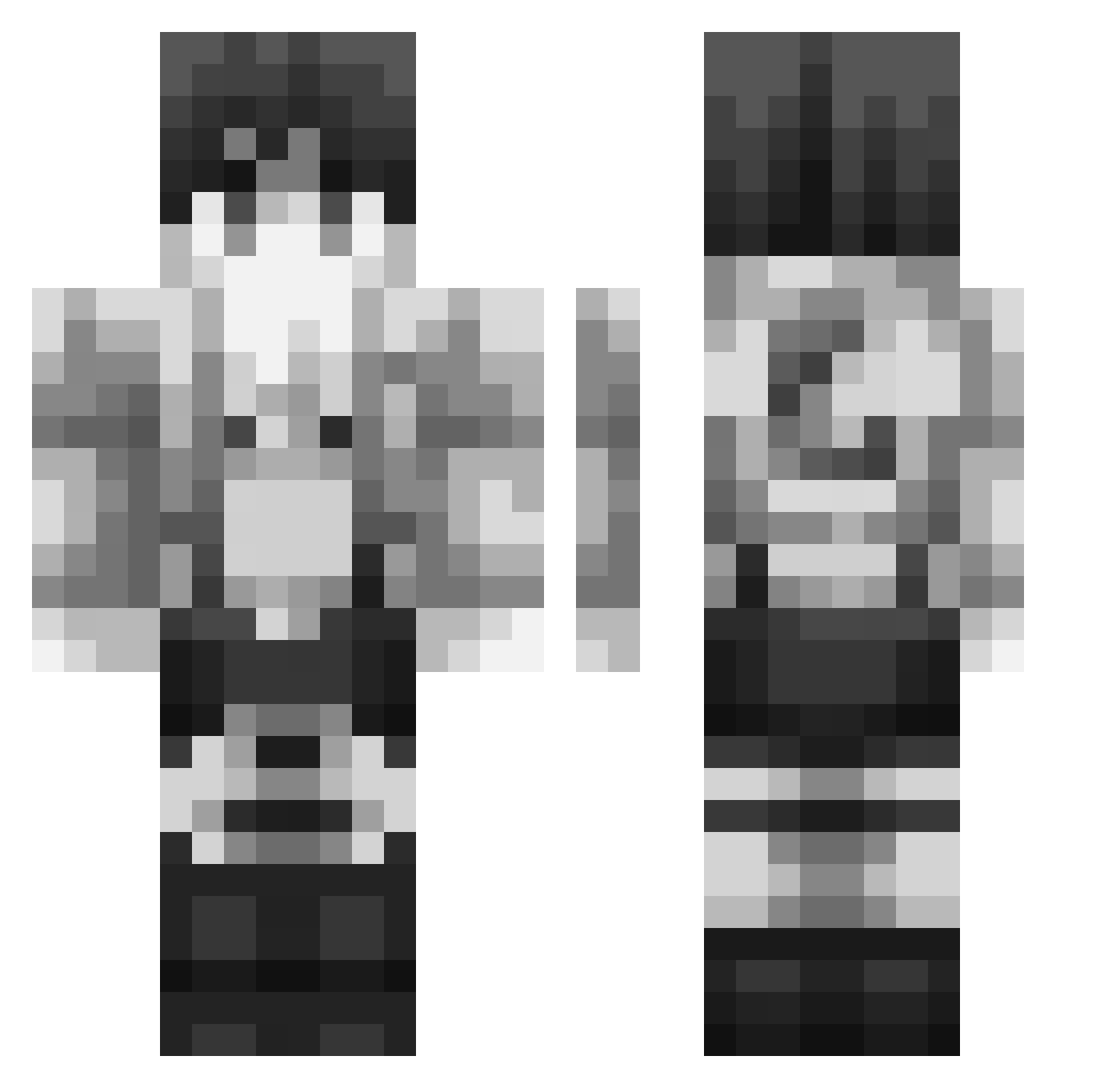 POGGYLEL Minecraft skin, front and back view