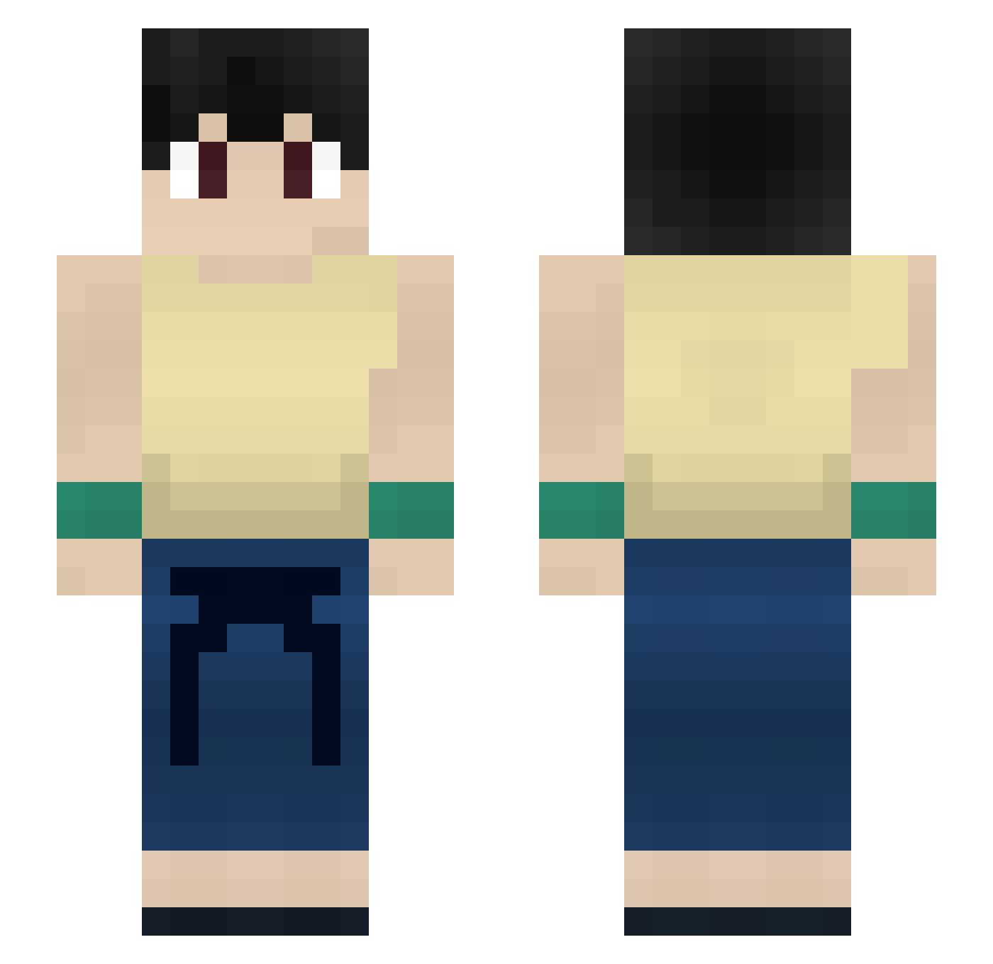 JoshiiEsp Minecraft skin, front and back view
