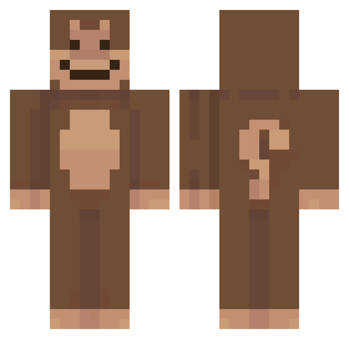 Junkan_ Minecraft skin, front and back view