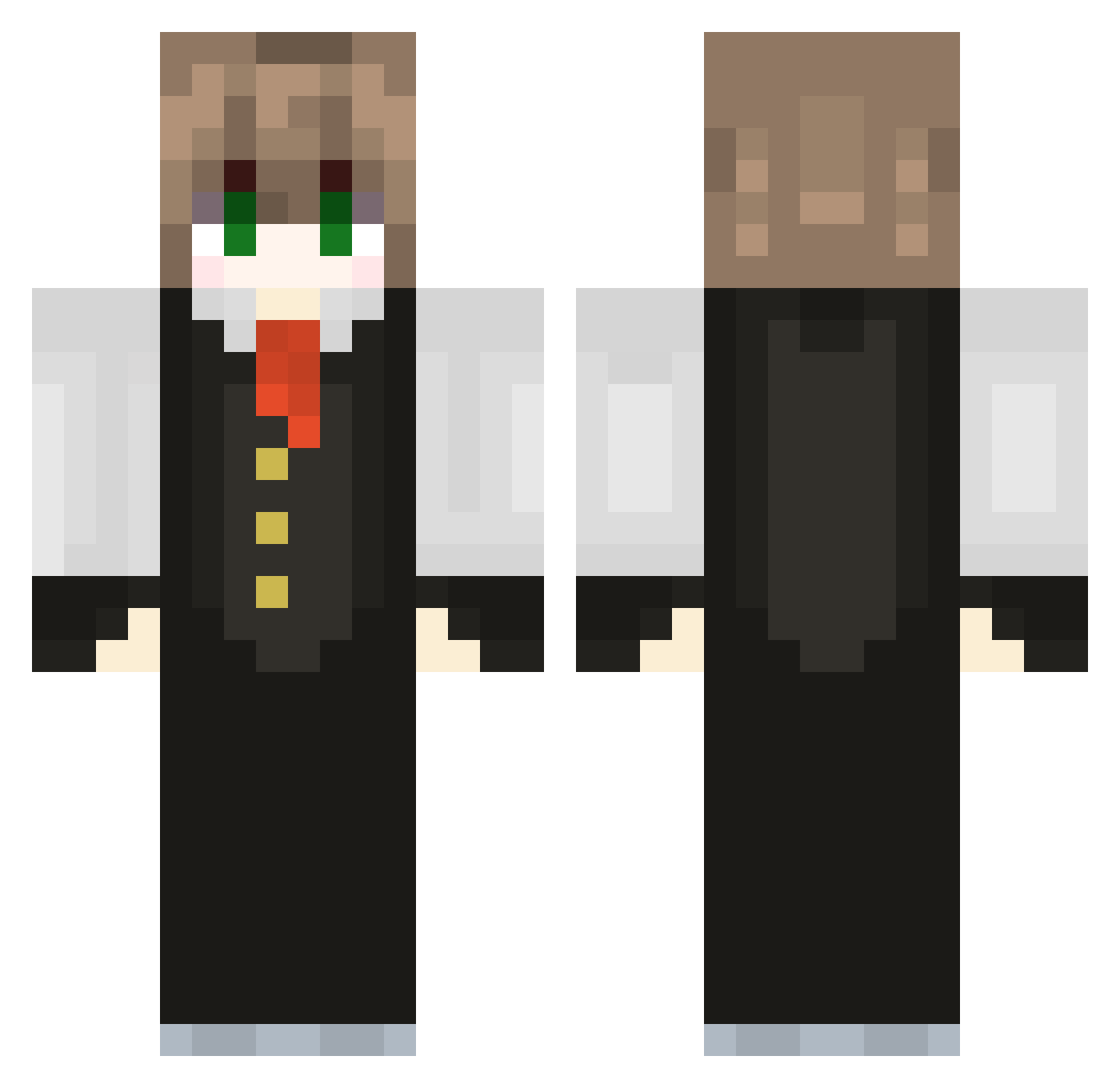 SaturioN_ Minecraft skin, front and back view