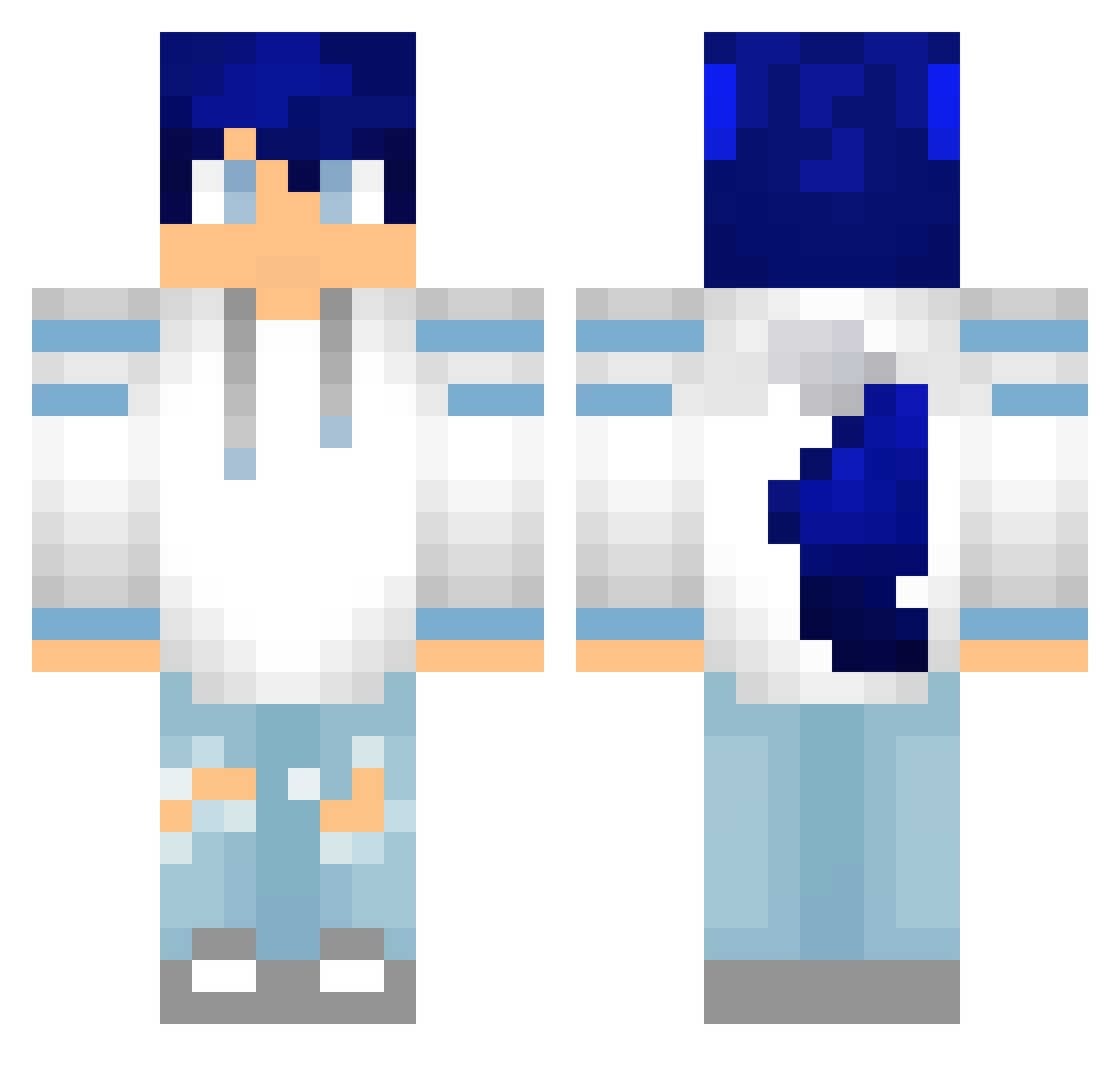 Espectacular Minecraft skin, front and back view