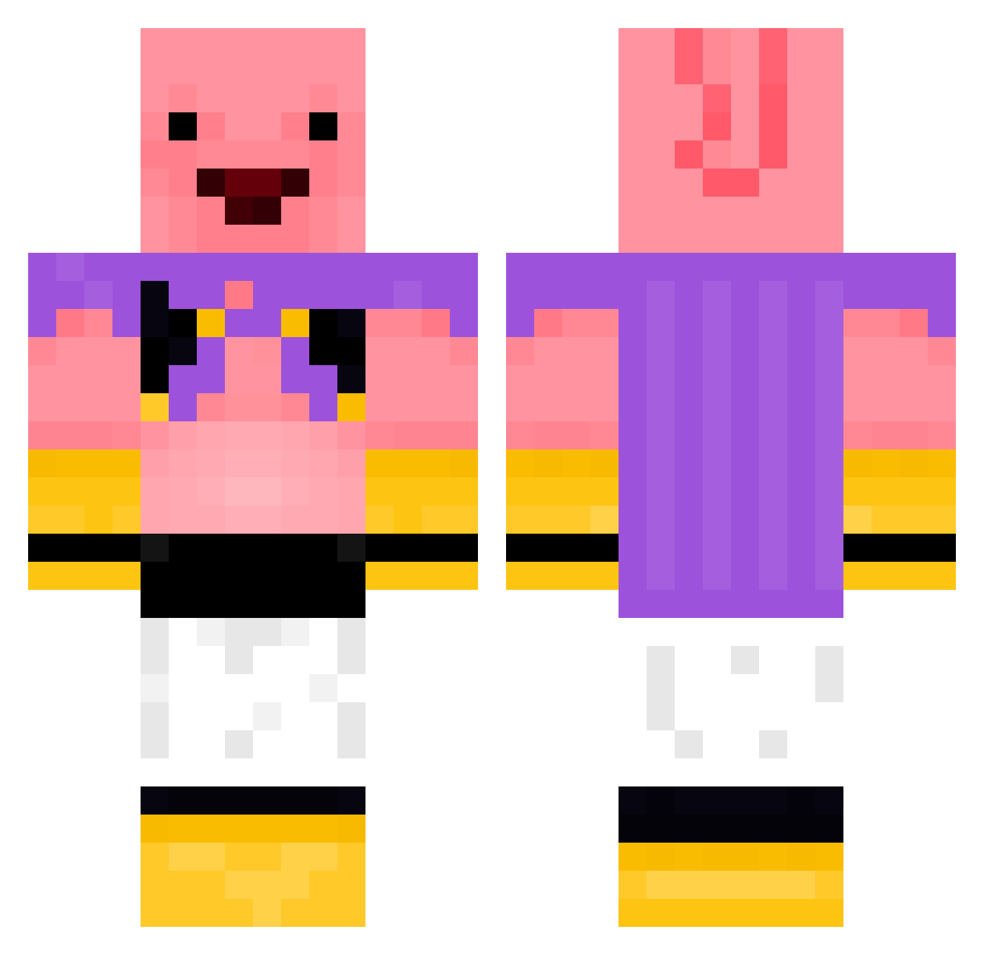 HiCallMeAJ Minecraft skin, front and back view