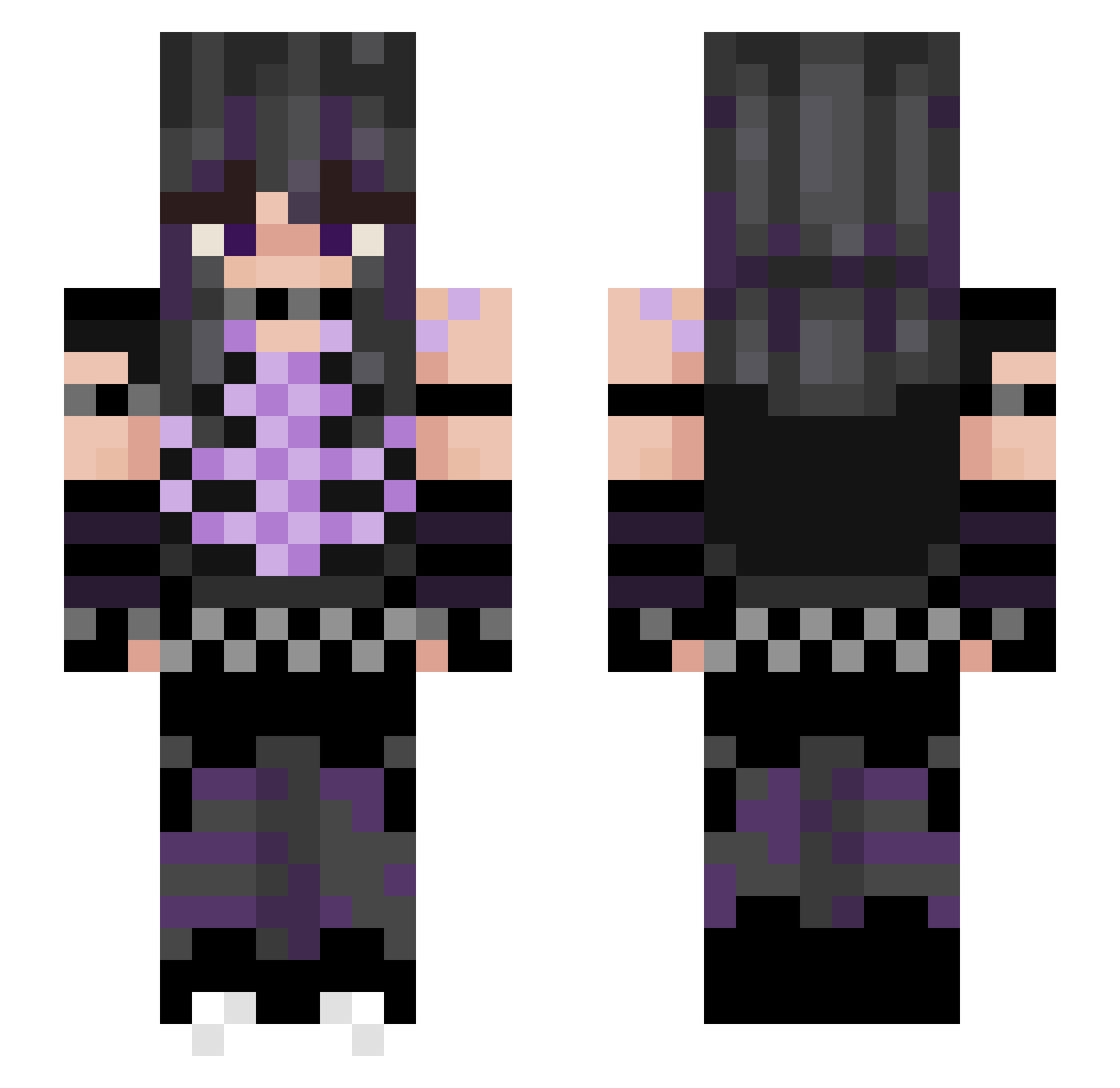 Florial_ Minecraft skin, front and back view