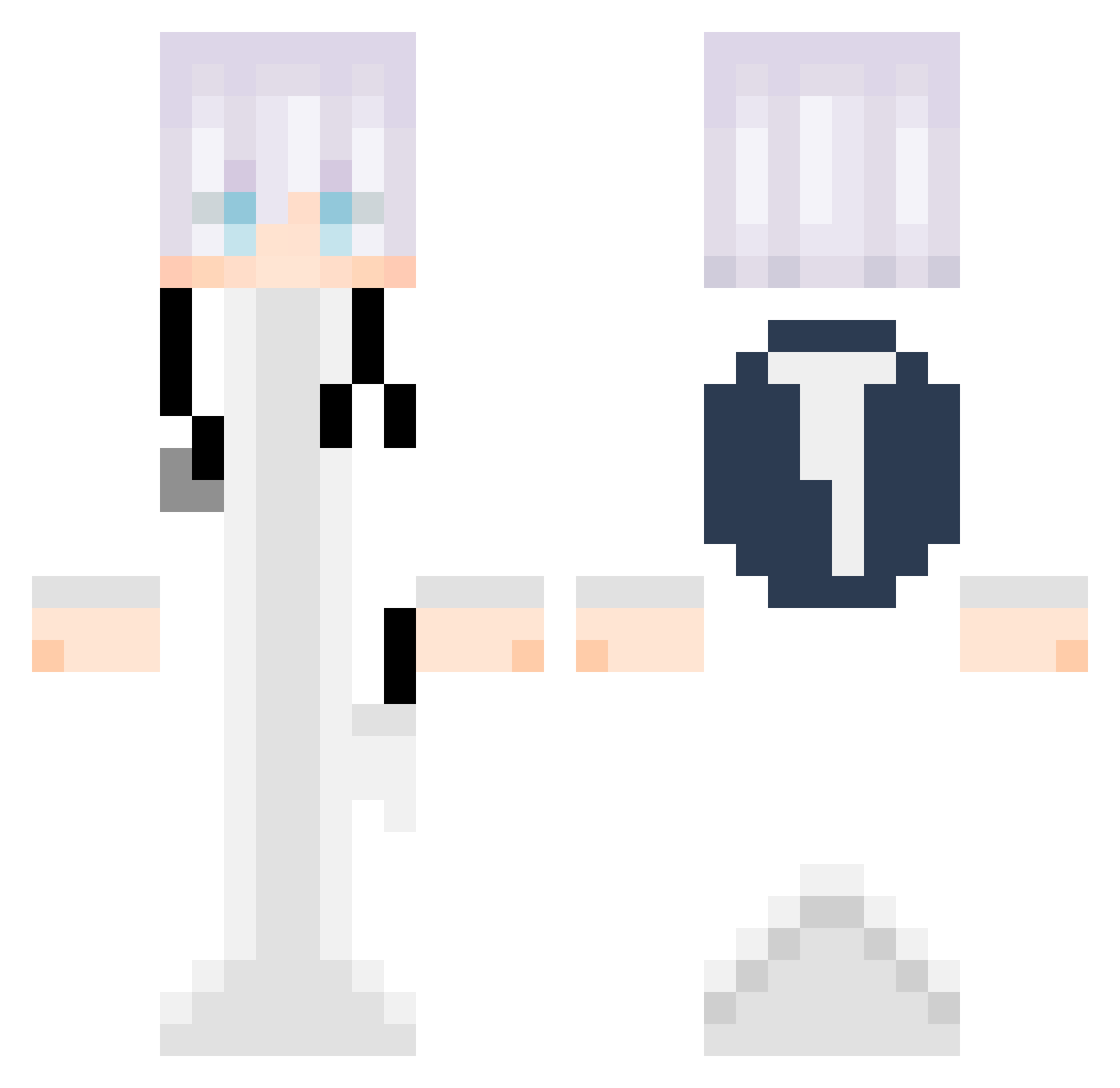 Archelit Minecraft skin, front and back view