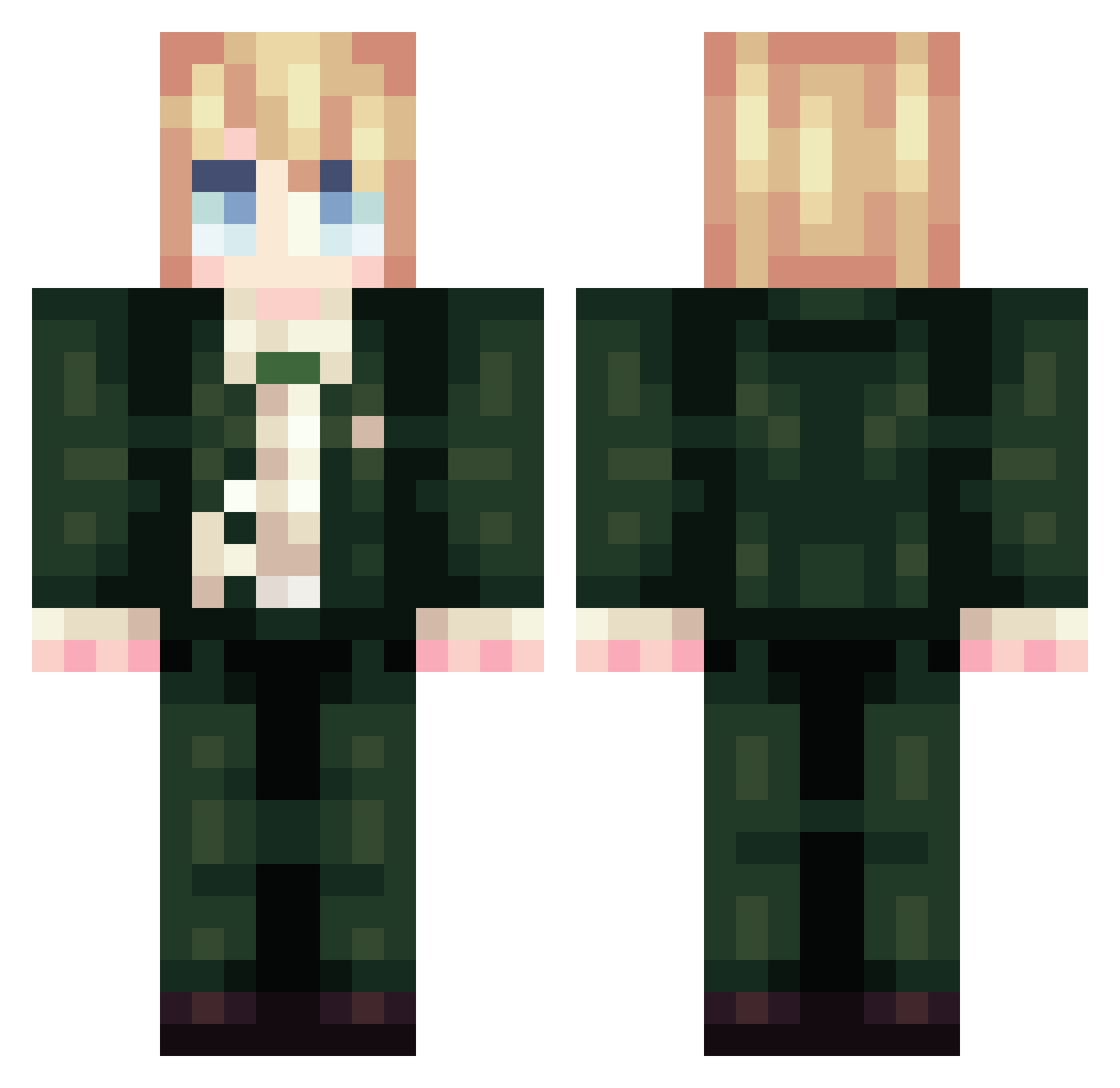 dicuri Minecraft skin, front and back view