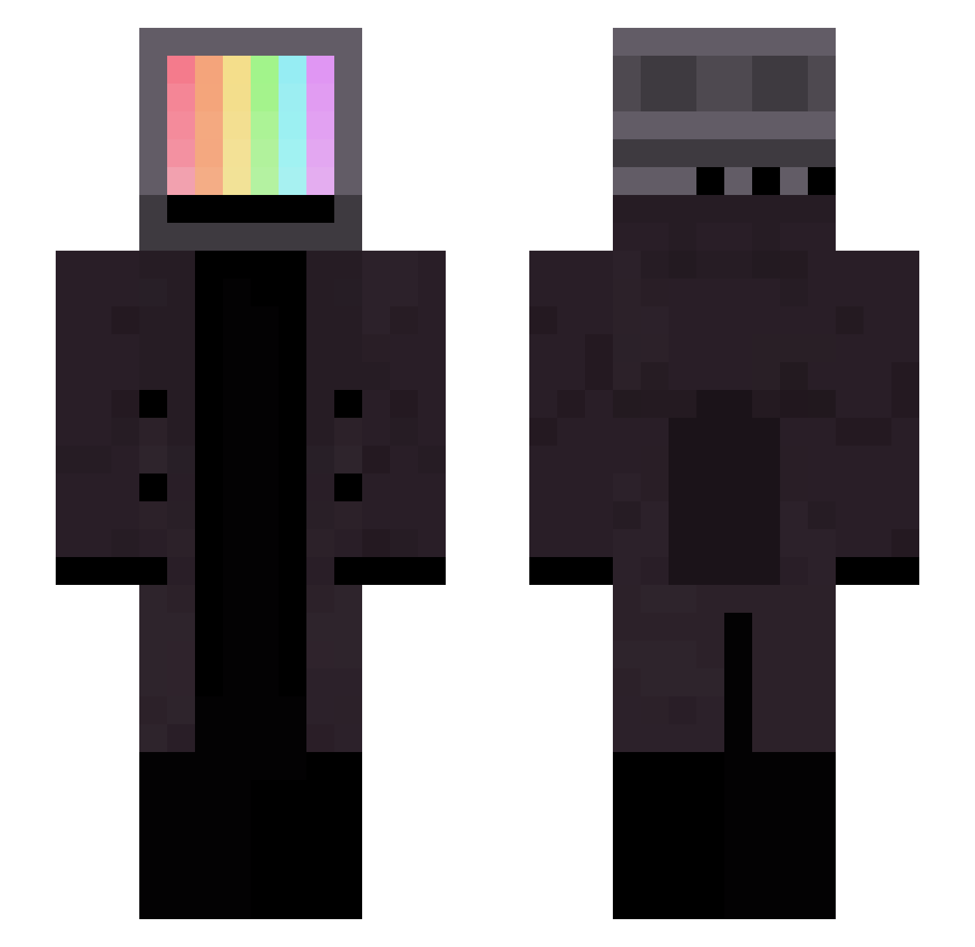 Keroniis Minecraft skin, front and back view