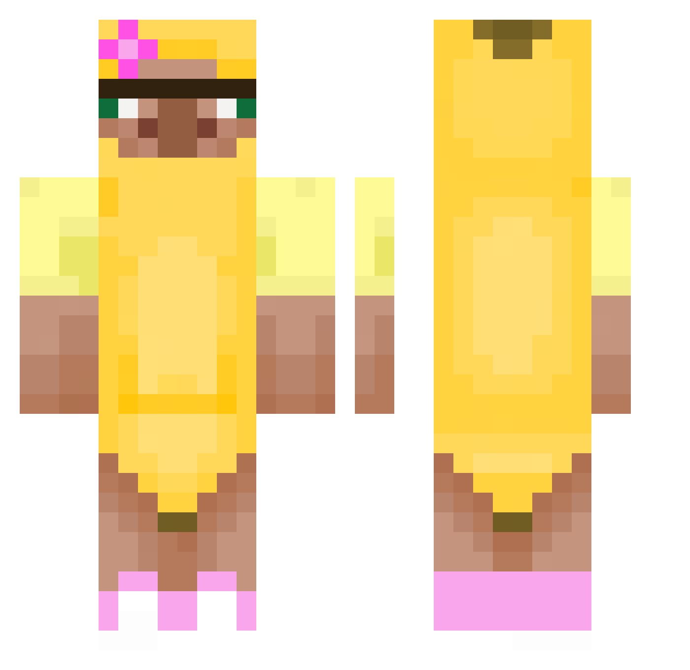 KaiY666 Minecraft skin, front and back view