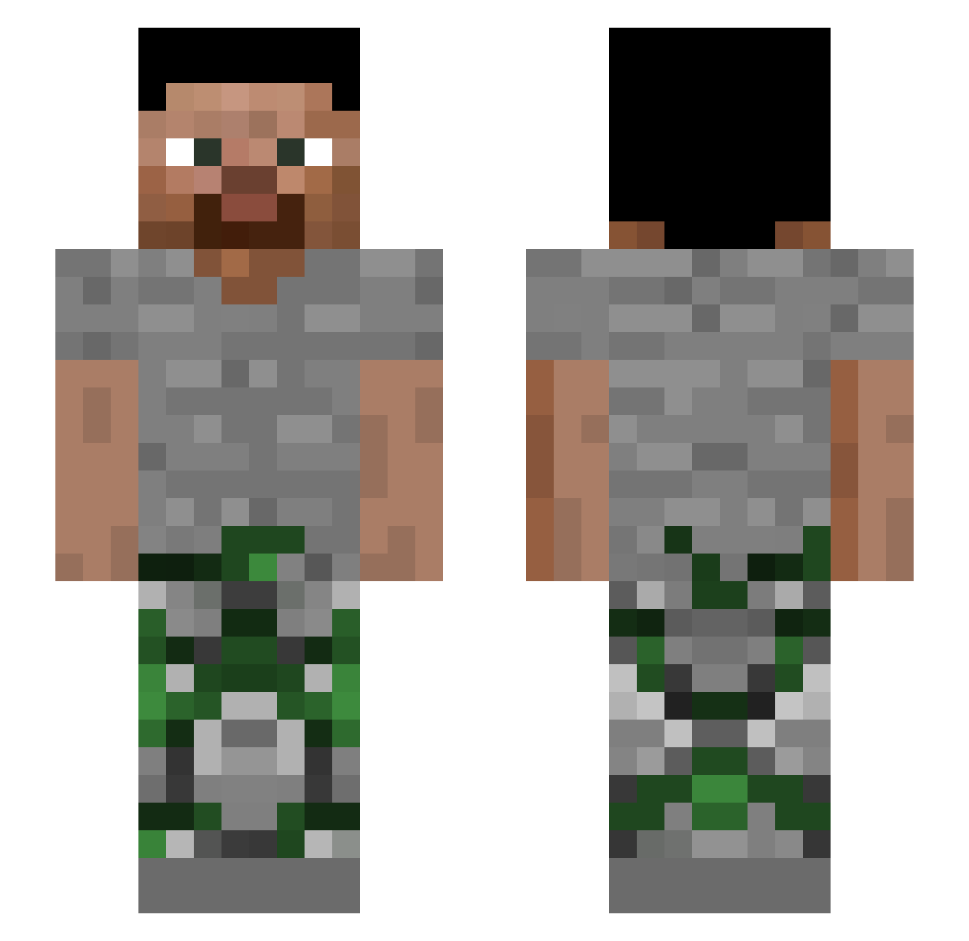 ConOwen Minecraft skin, front and back view