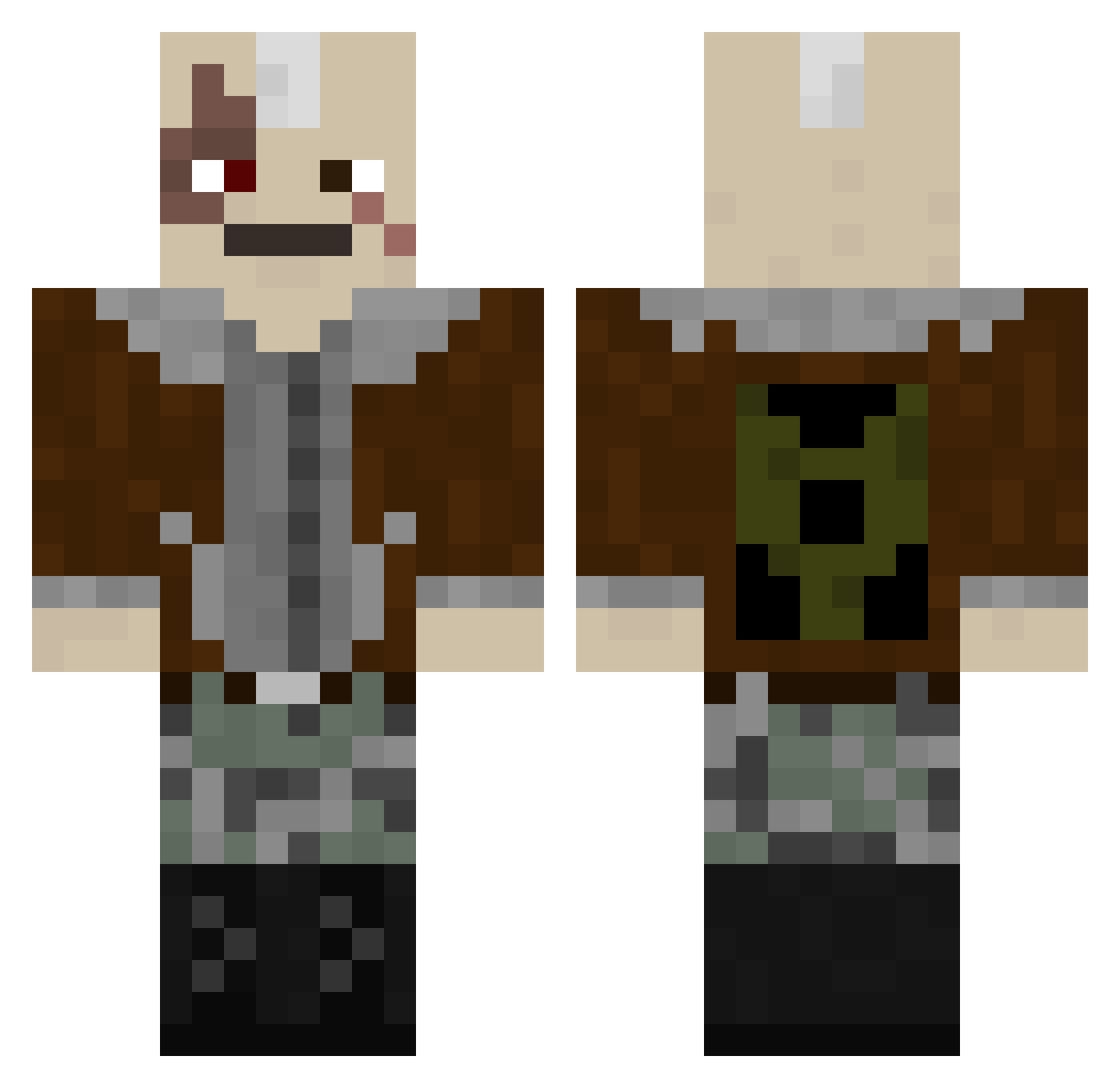 Fleytcz Minecraft skin, front and back view