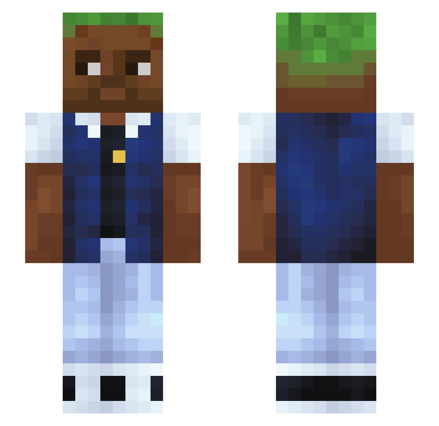 mattpapi Minecraft skin, front and back view