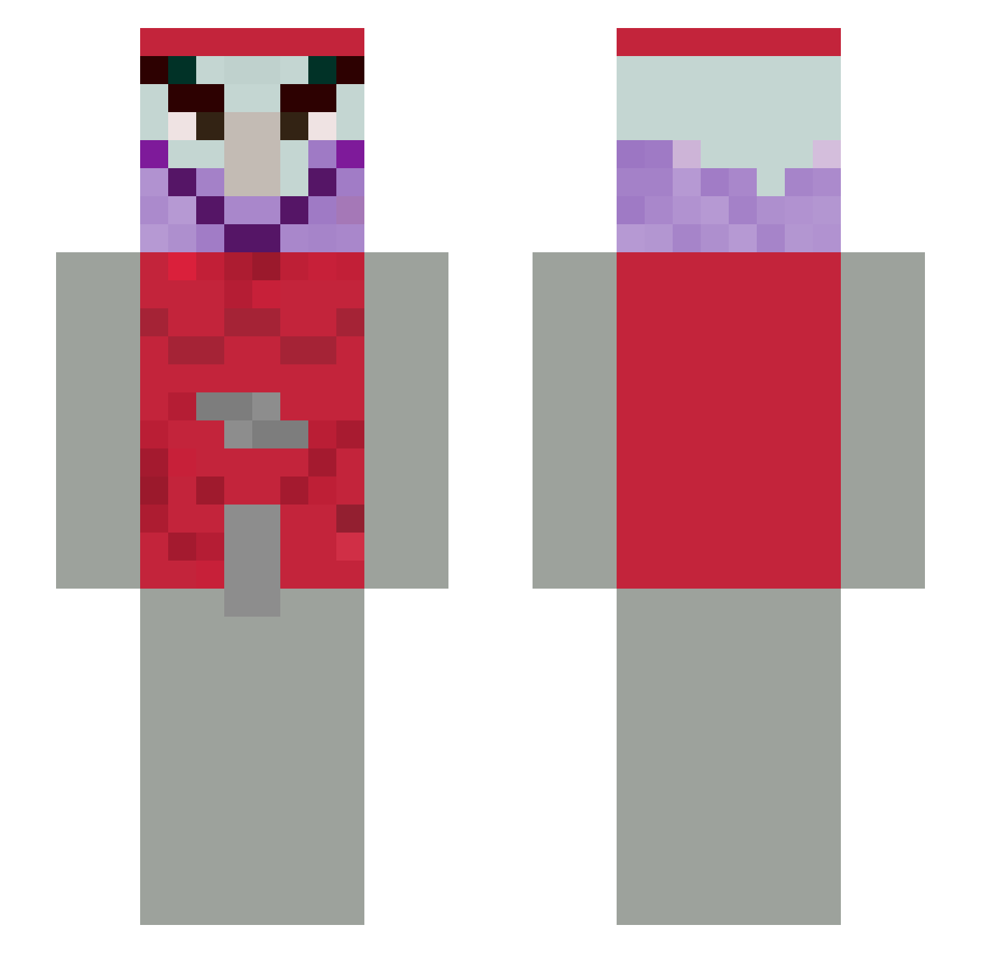 zUlises Minecraft skin, front and back view