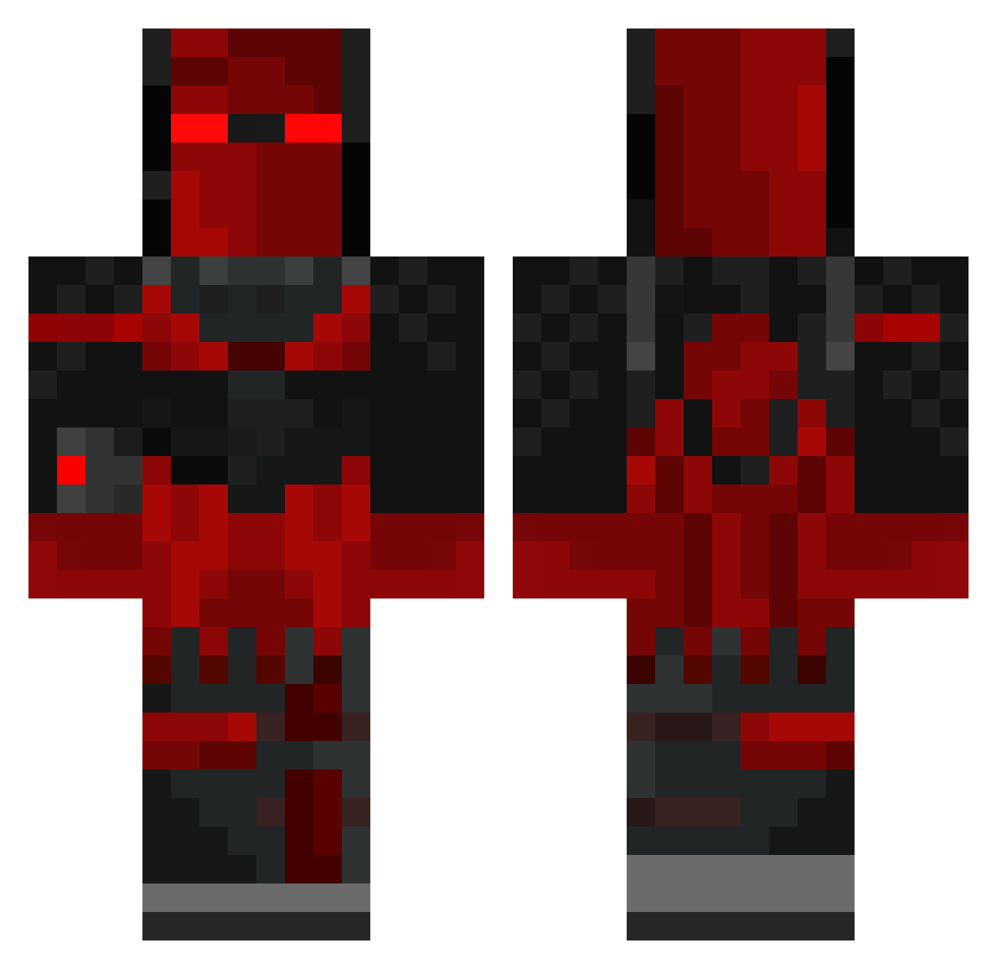 SonOFsoylent Minecraft skin, front and back view