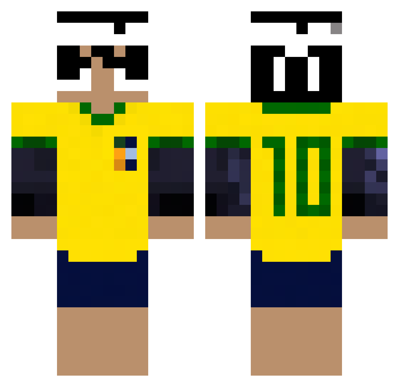 DipperToddys Minecraft skin, front and back view
