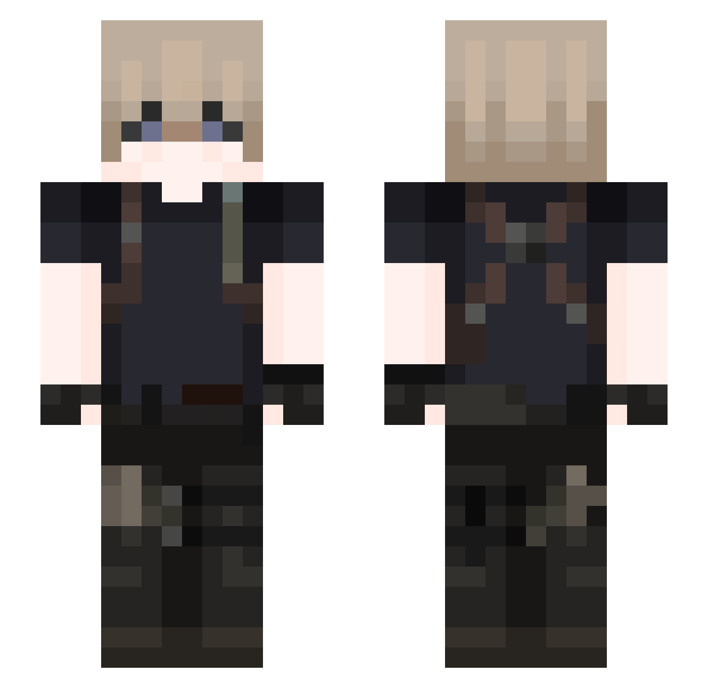 k0ntra Minecraft skin, front and back view