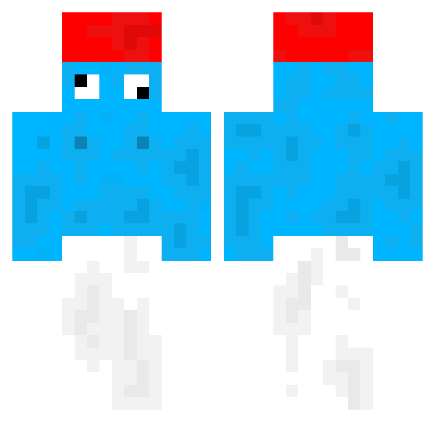 clumsy_idk Minecraft skin, front and back view