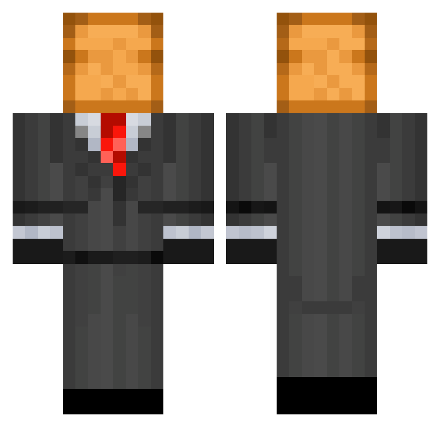 BryceBMan03 Minecraft skin, front and back view