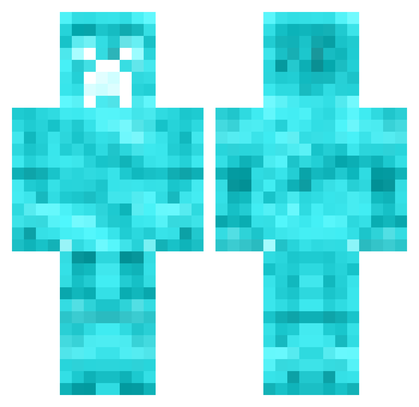 PirateJesuss Minecraft skin, front and back view