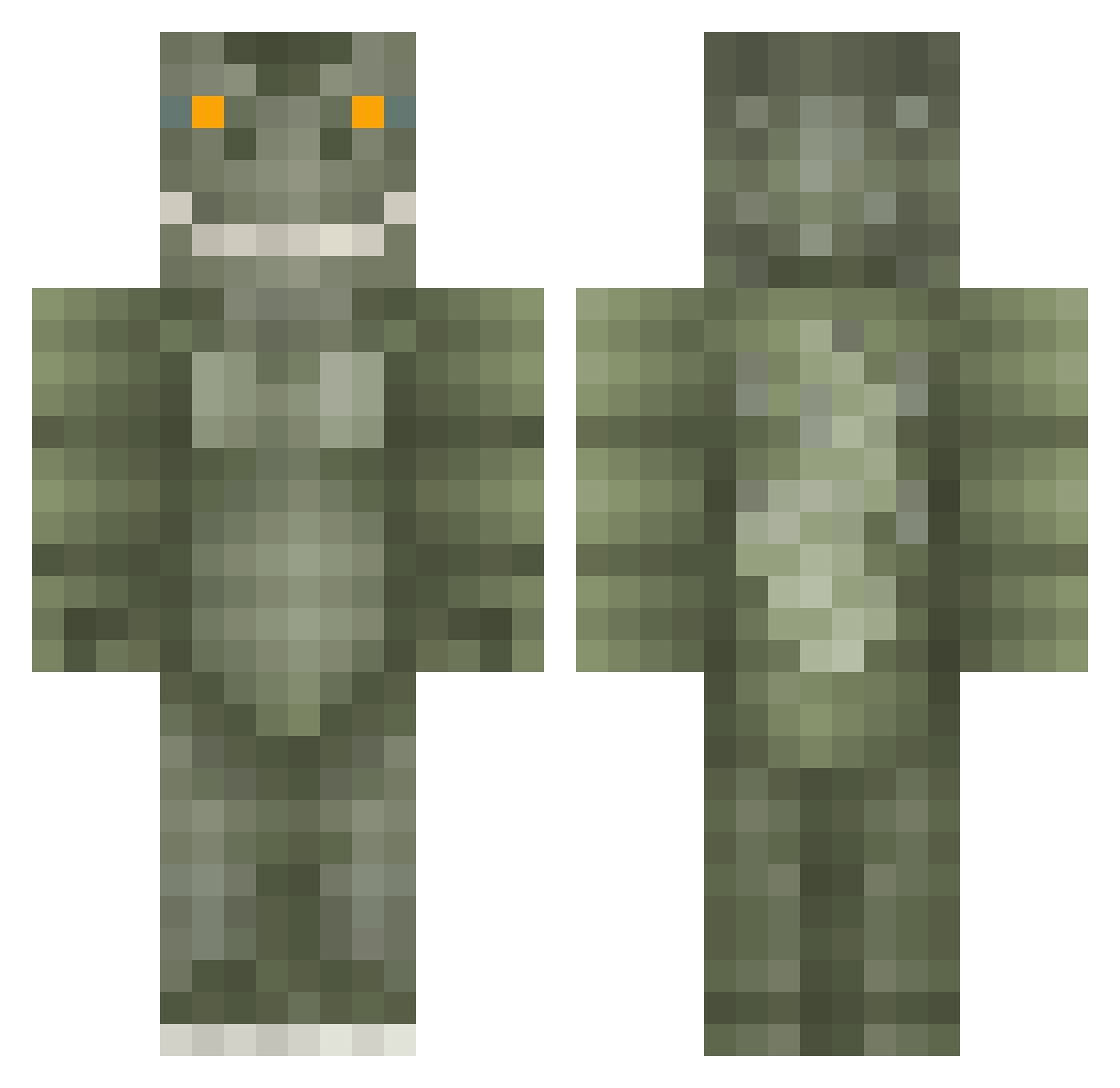 Utumno78 Minecraft skin, front and back view
