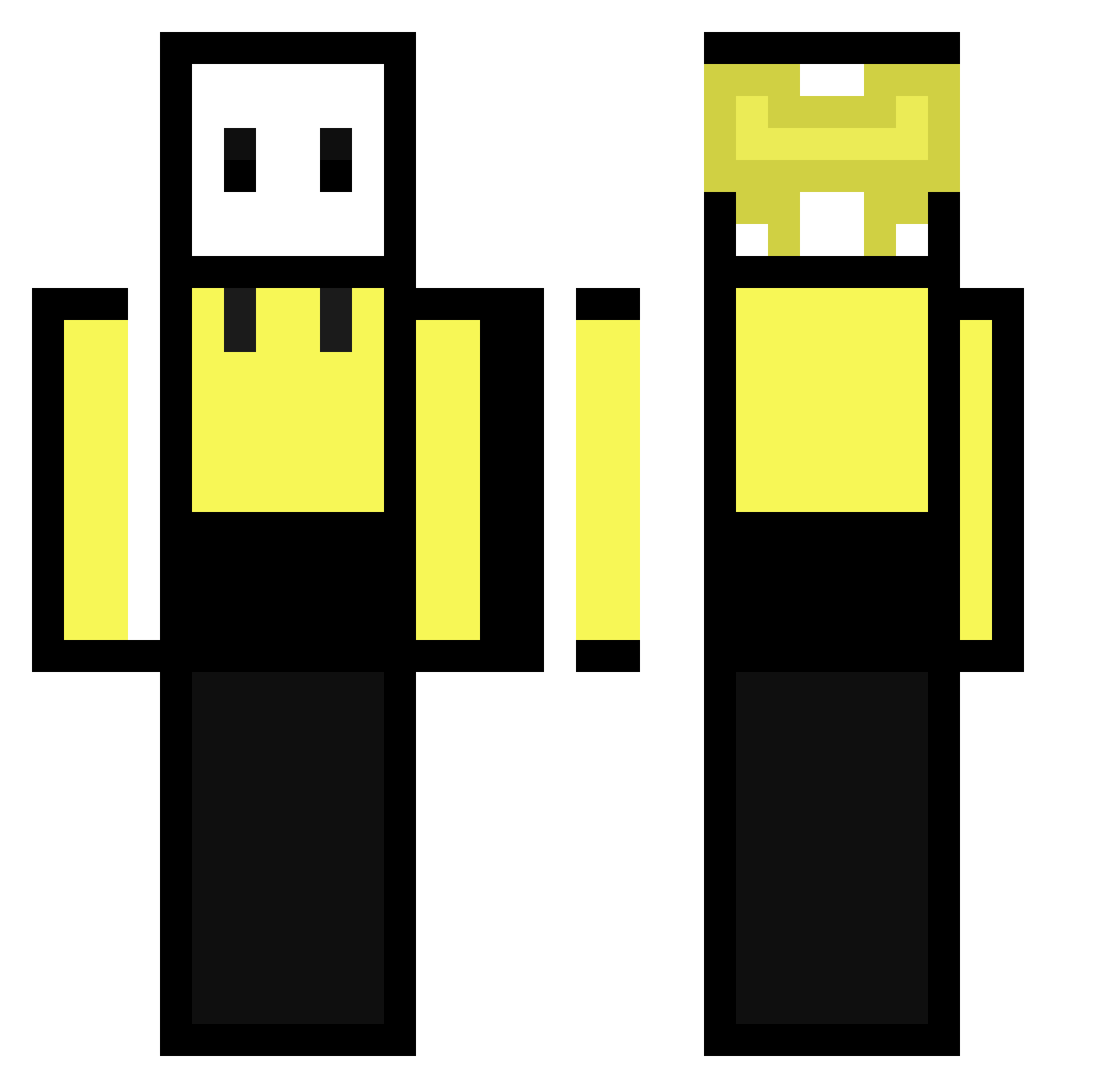 zzxgp_mBPLi Minecraft skin, front and back view