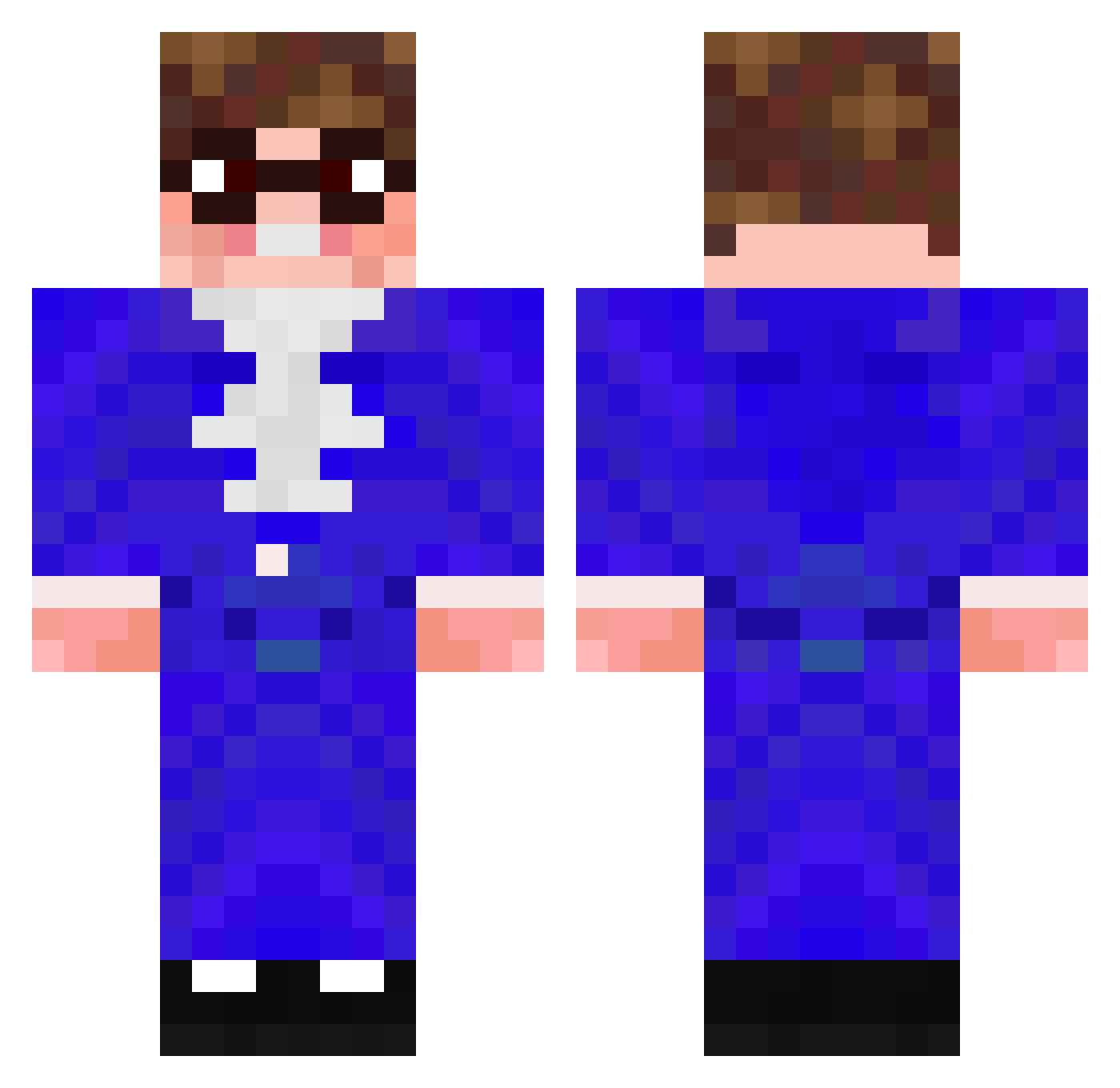maestrobenio Minecraft skin, front and back view