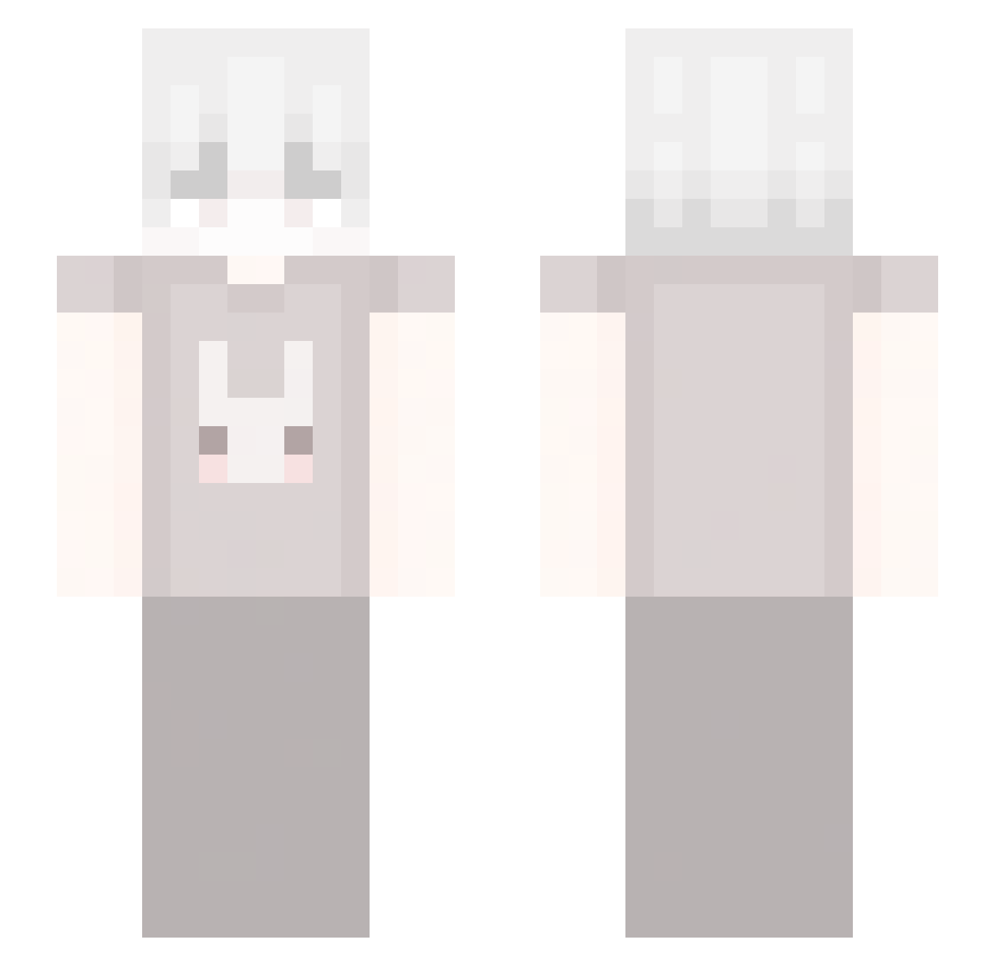 Formorian Minecraft skin, front and back view