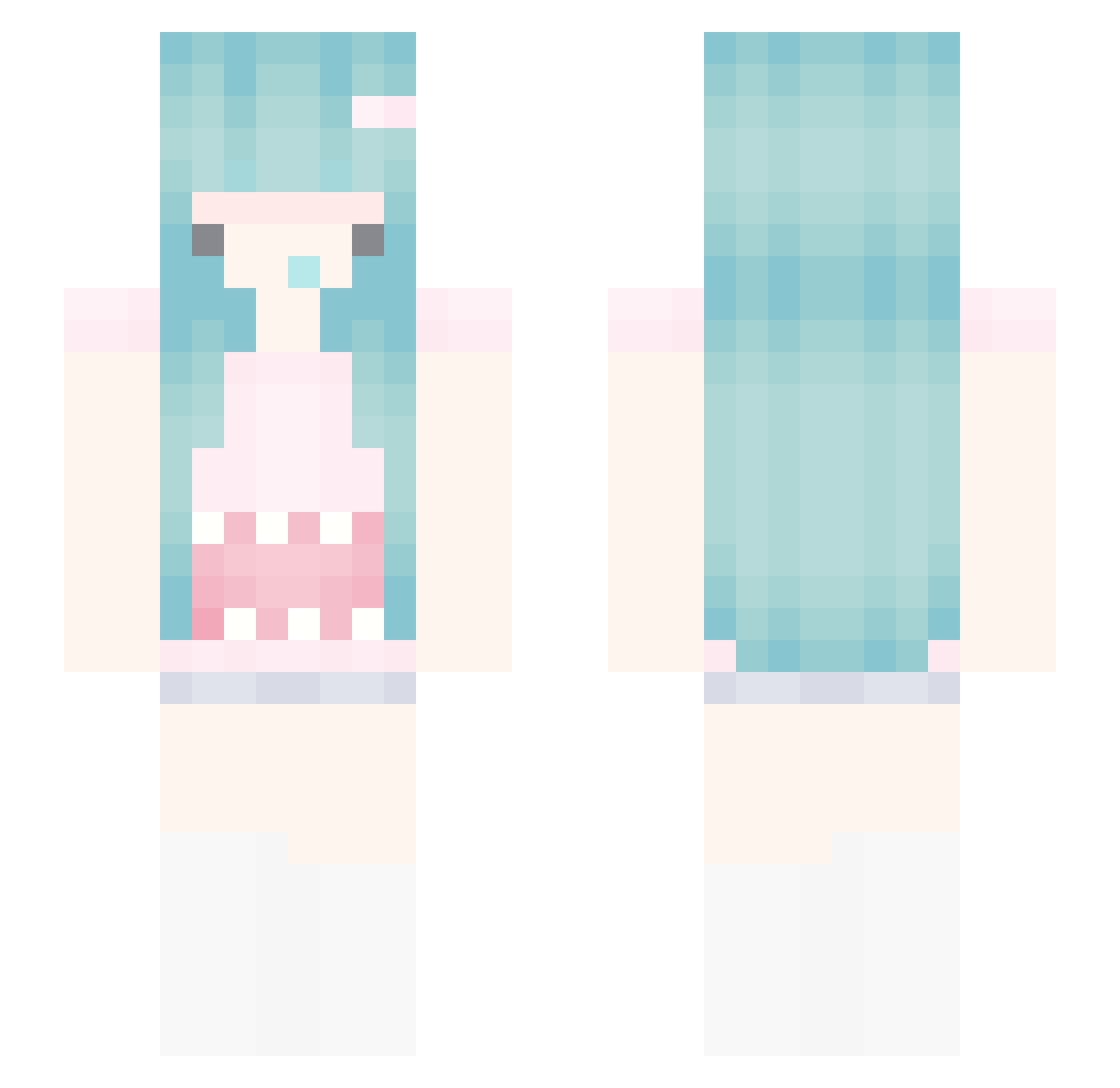 akimoto23671 Minecraft skin, front and back view