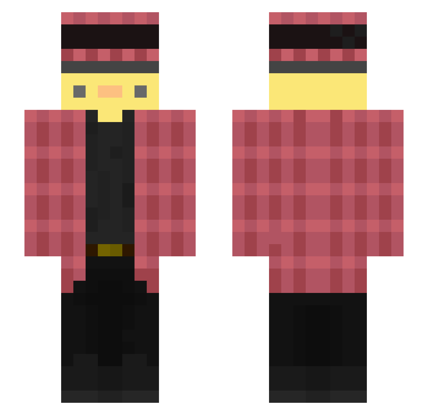 exe_datei Minecraft skin, front and back view
