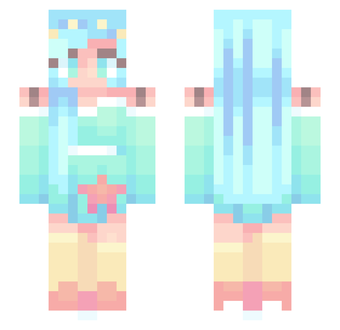oGataum Minecraft skin, front and back view