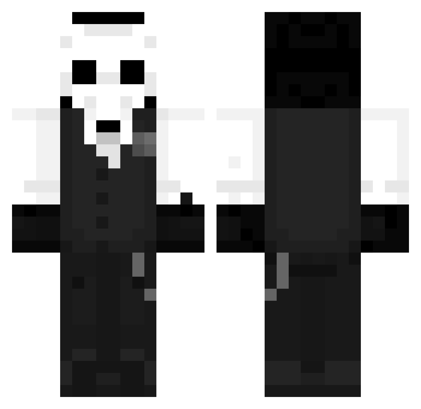 SolarCow Minecraft skin, front and back view