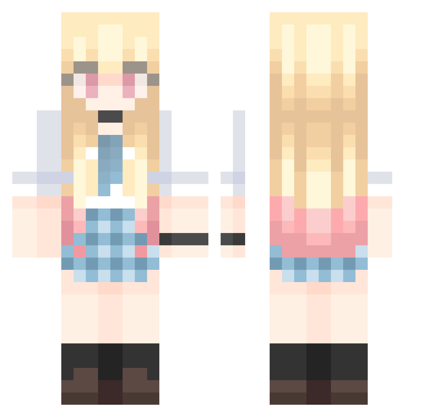 Excall_ Minecraft skin, front and back view