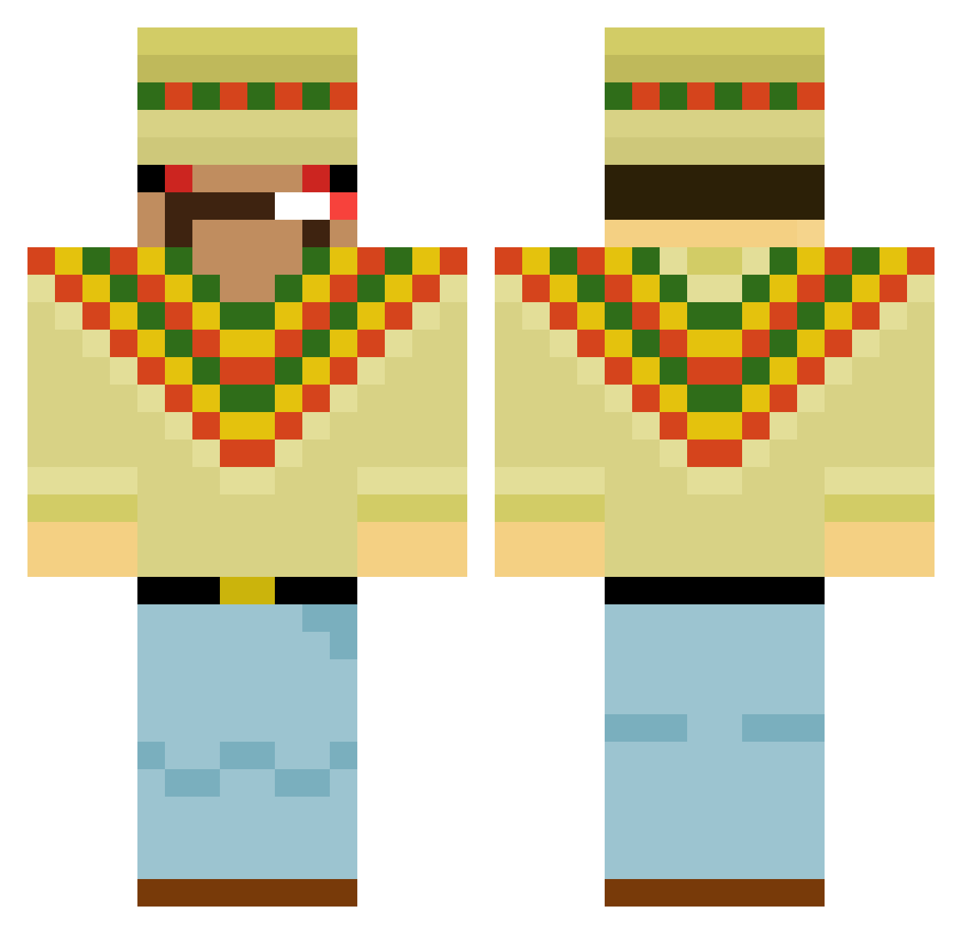 bladegtbsg Minecraft skin, front and back view