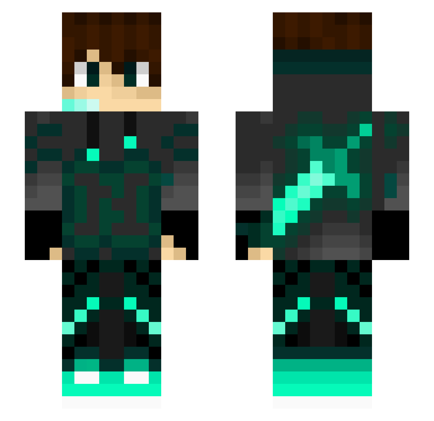 AvinAhuja Minecraft skin, front and back view