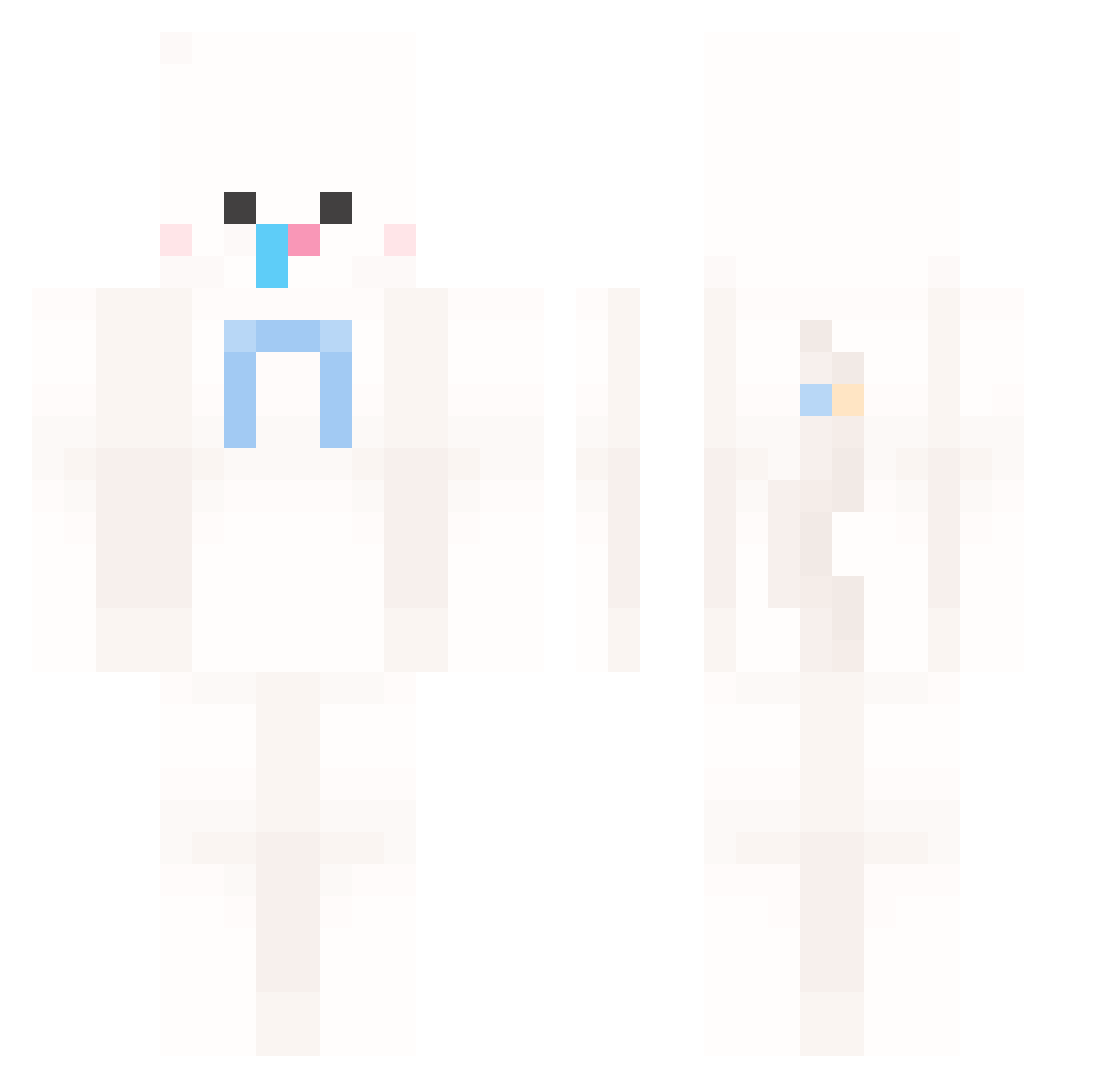 MoisesCaicedo25 Minecraft skin, front and back view