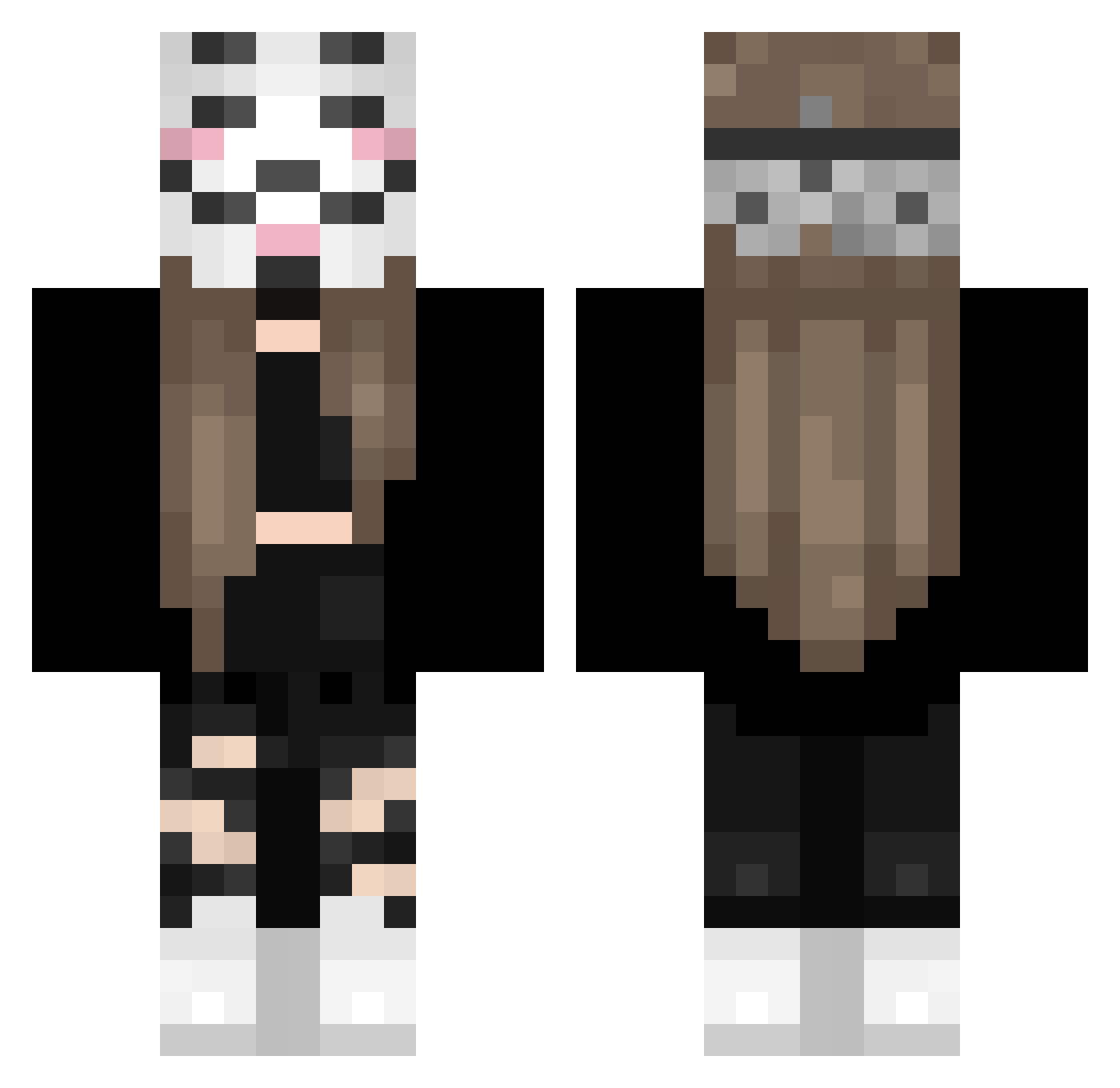 xXOxaaxX Minecraft skin, front and back view