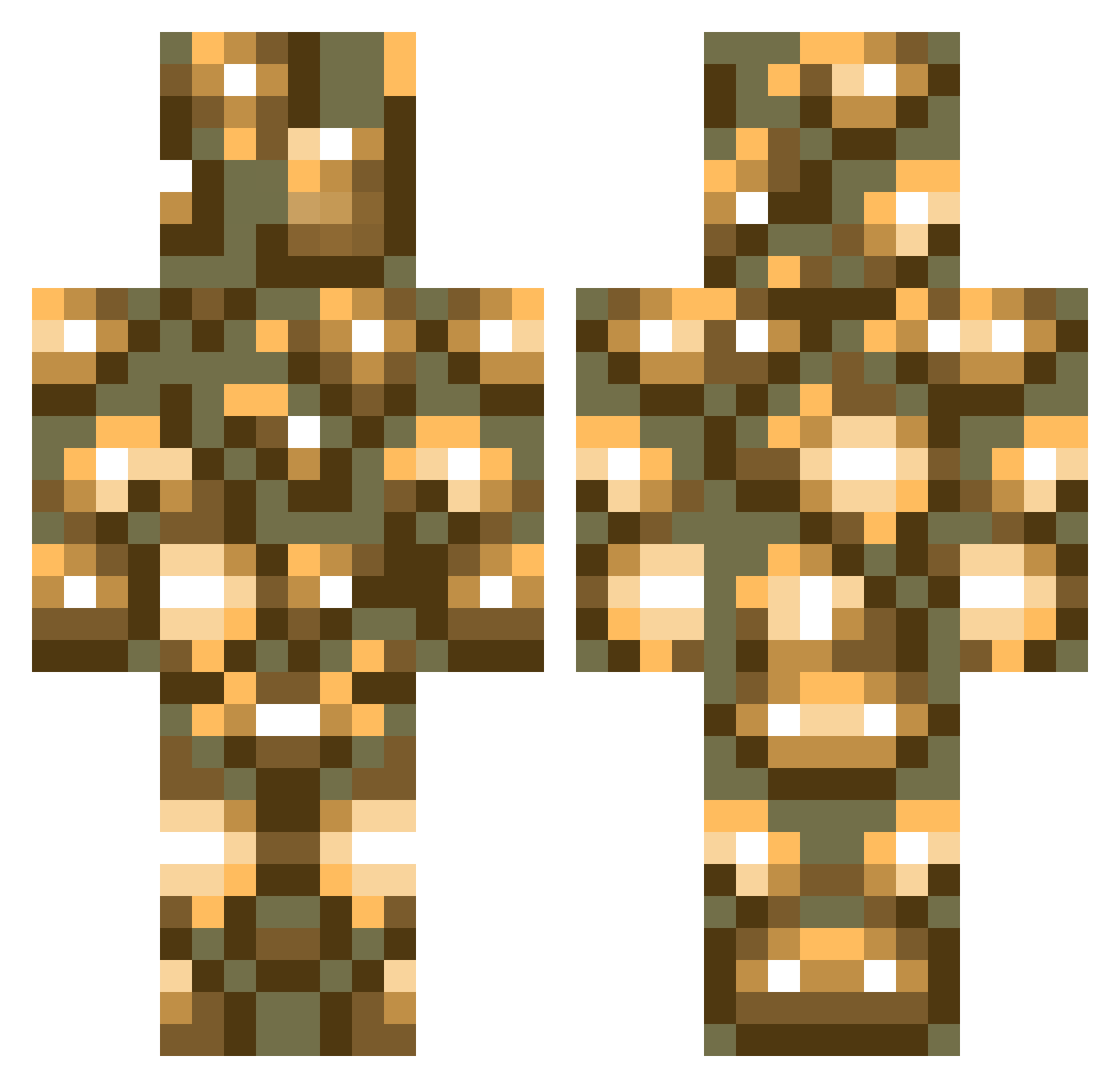 joazzie Minecraft skin, front and back view