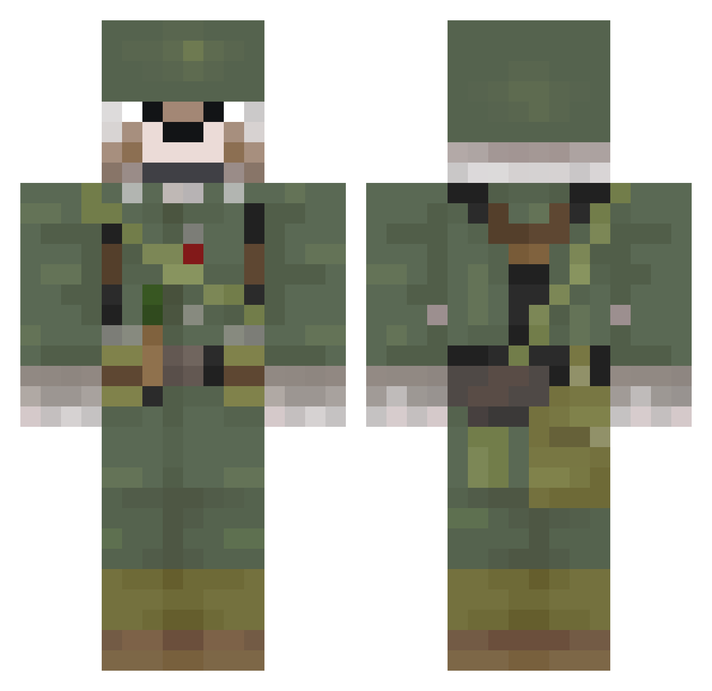 AngiDesRues Minecraft skin, front and back view