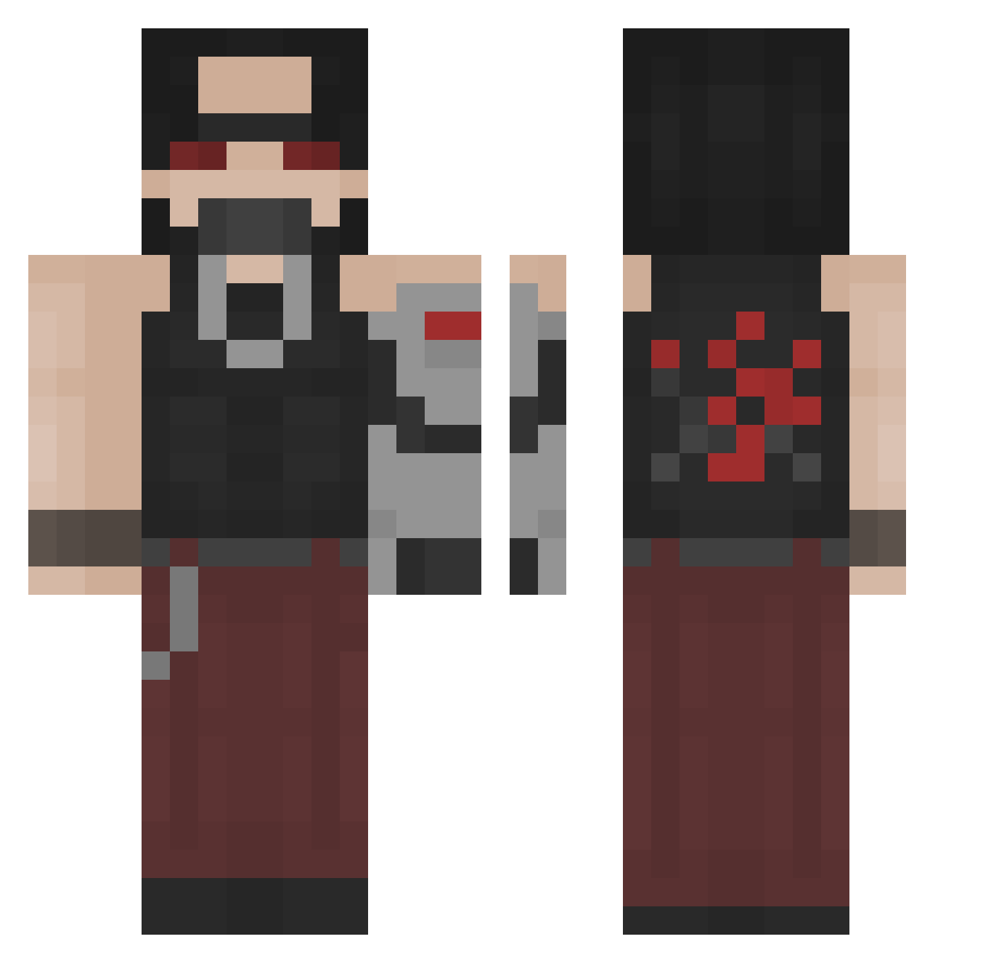 __Zenix_ Minecraft skin, front and back view