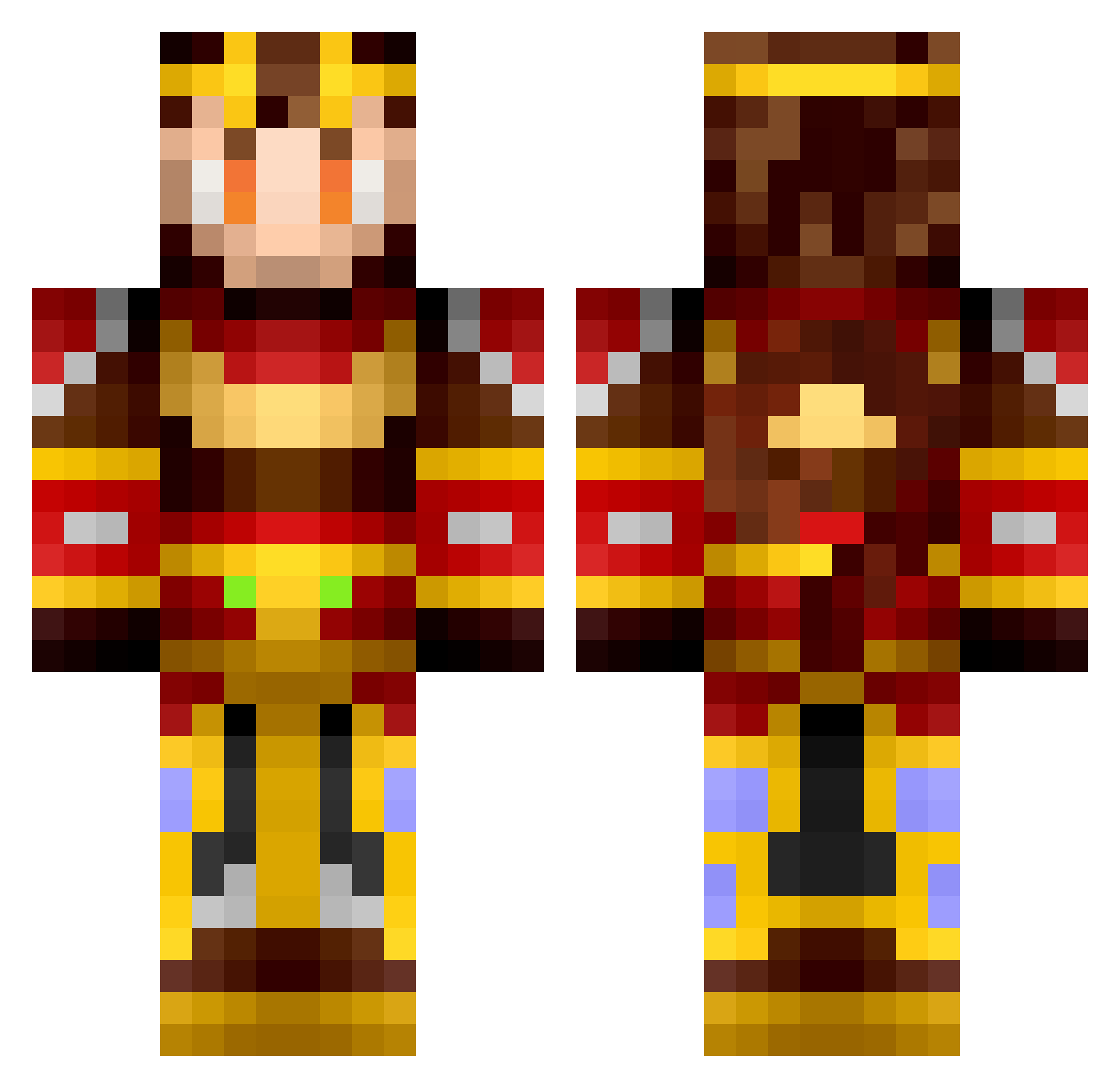 ThayCallMeDanger Minecraft skin, front and back view